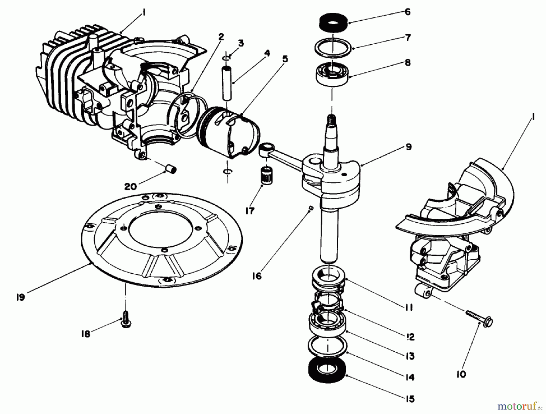 Toro Neu Mowers, Walk-Behind Seite 2 22680C - Toro Lawnmower, 1988 (8000001-8999999) ENGINE ASSEMBLY MODEL NO. 47PH7 #1
