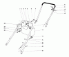 Toro 23000 - 21" Whirlwind Hevi-Duty Lawnmower, 1970 (0000001-0999999) Ersatzteile HANDLE ASSEMBLY H. P. MODEL