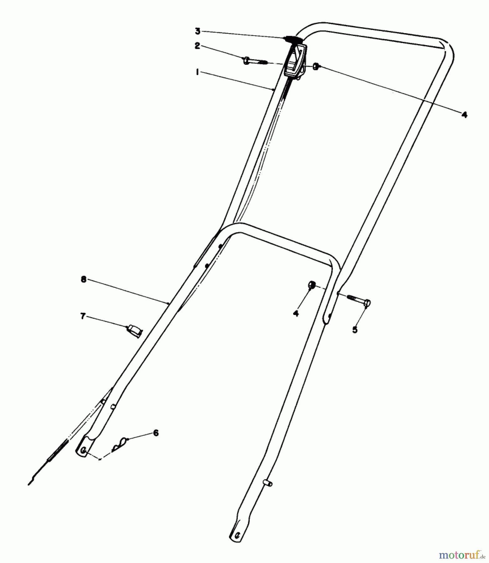 Toro Neu Mowers, Walk-Behind Seite 2 23022 - Toro Lawnmower, 1985 (5000001-5999999) HANDLE ASSEMBLY