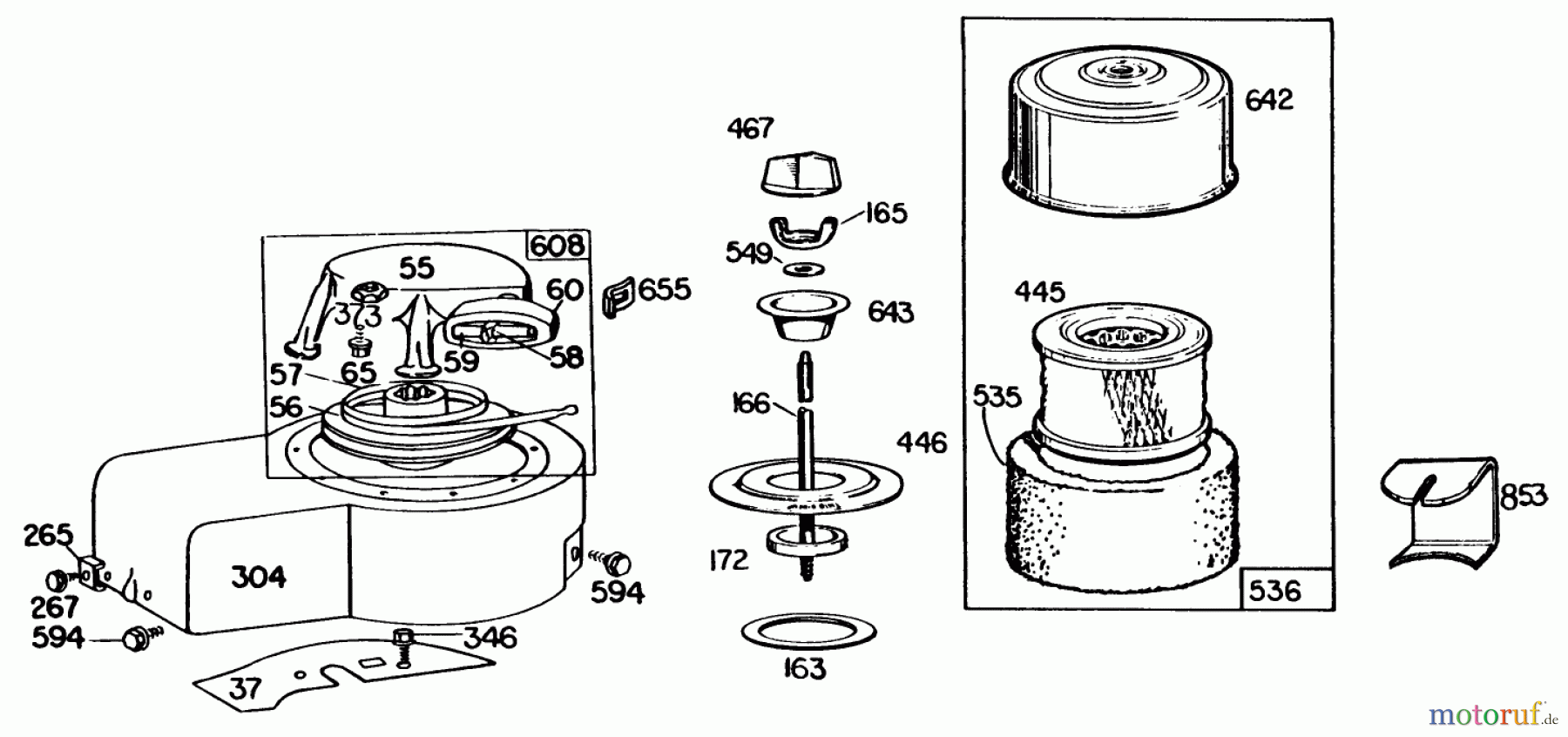 Toro Neu Mowers, Walk-Behind Seite 2 23022 - Toro Lawnmower, 1983 (3000001-3999999) ENGINE BRIGGS & STRATTON MODEL 130902-1162-01 #3