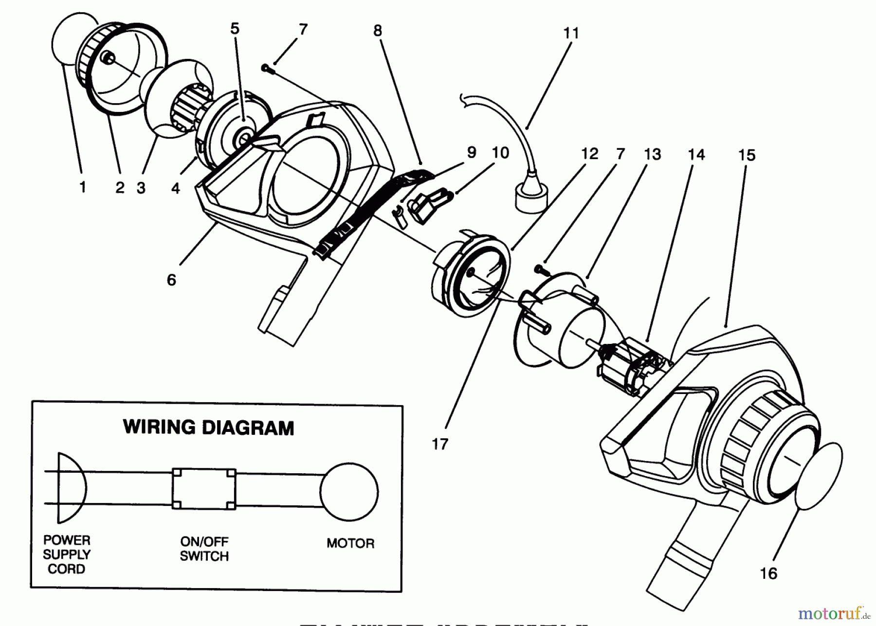 Toro Neu Blowers/Vacuums/Chippers/Shredders 51547 (700) - Toro 700 Rake-O-Vac, 1994 (49000001-49999999) BLOWER ASSEMBLY