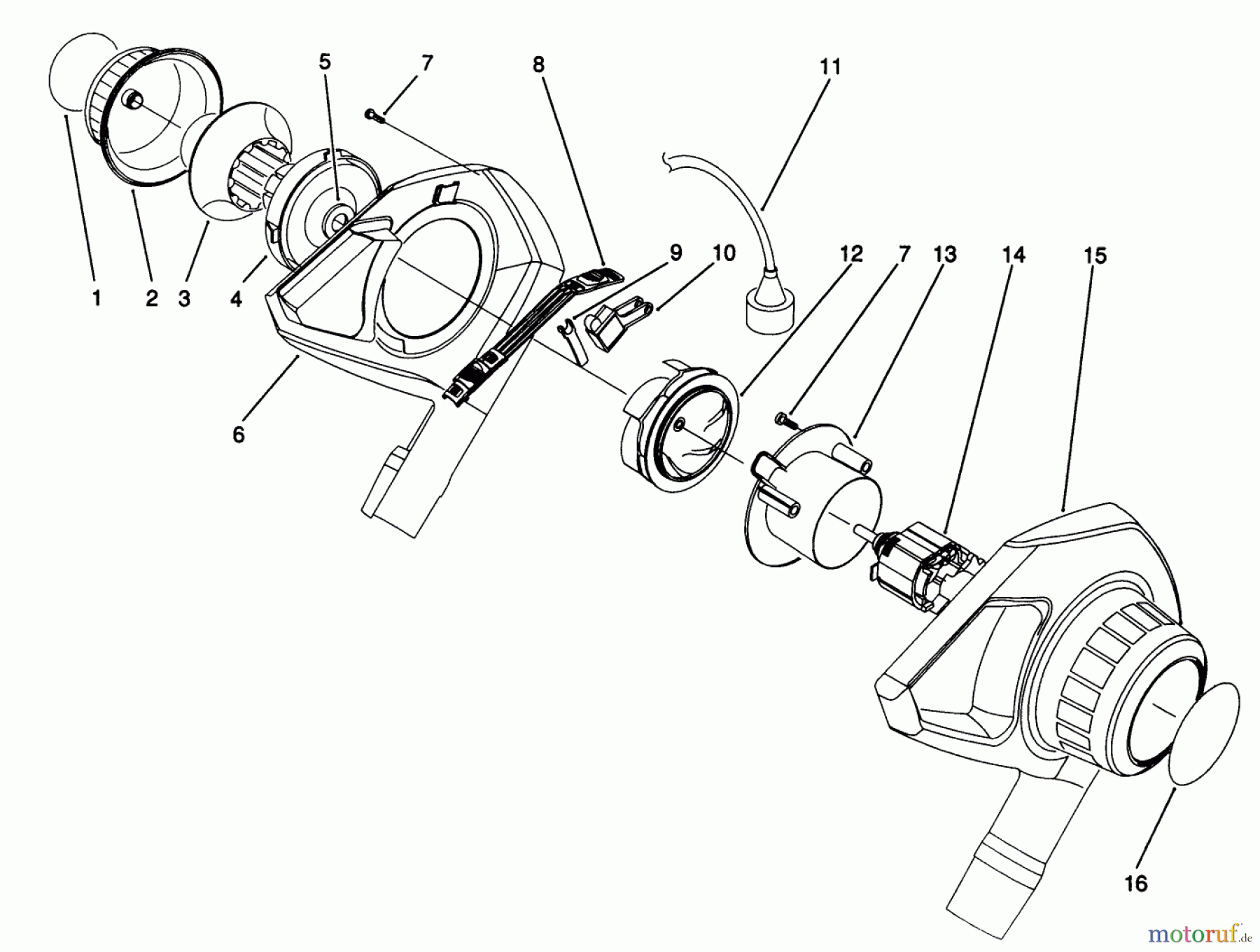 Toro Neu Blowers/Vacuums/Chippers/Shredders 51547 (700) - Toro 700 TBX Rake-O-Vac, 1991 (1000001-1999999) BLOWER ASSEMBLY