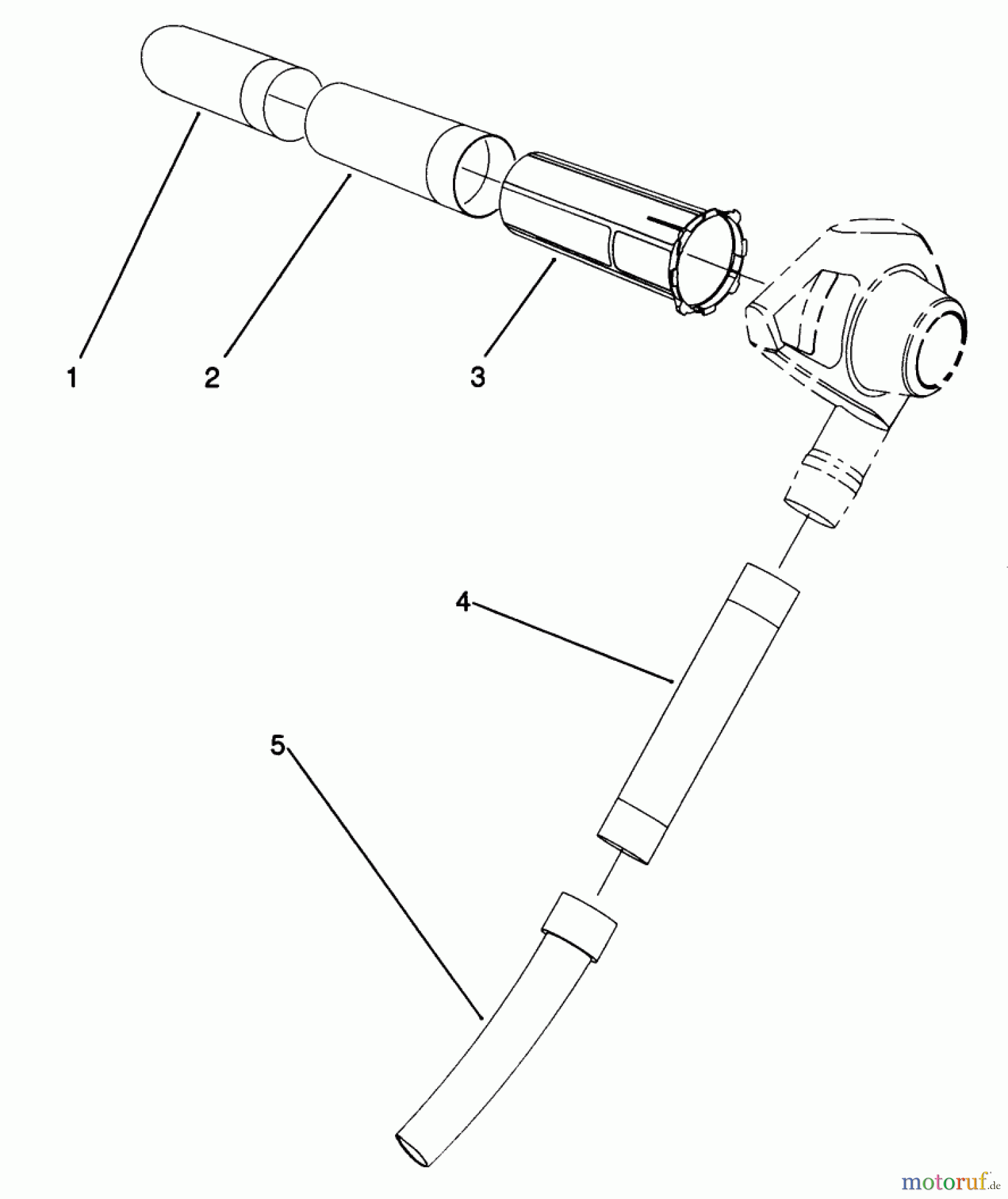 Toro Neu Blowers/Vacuums/Chippers/Shredders 51547 (700) - Toro 700 TBX Rake-O-Vac, 1991 (1000001-1999999) TUBE ASSEMBLY