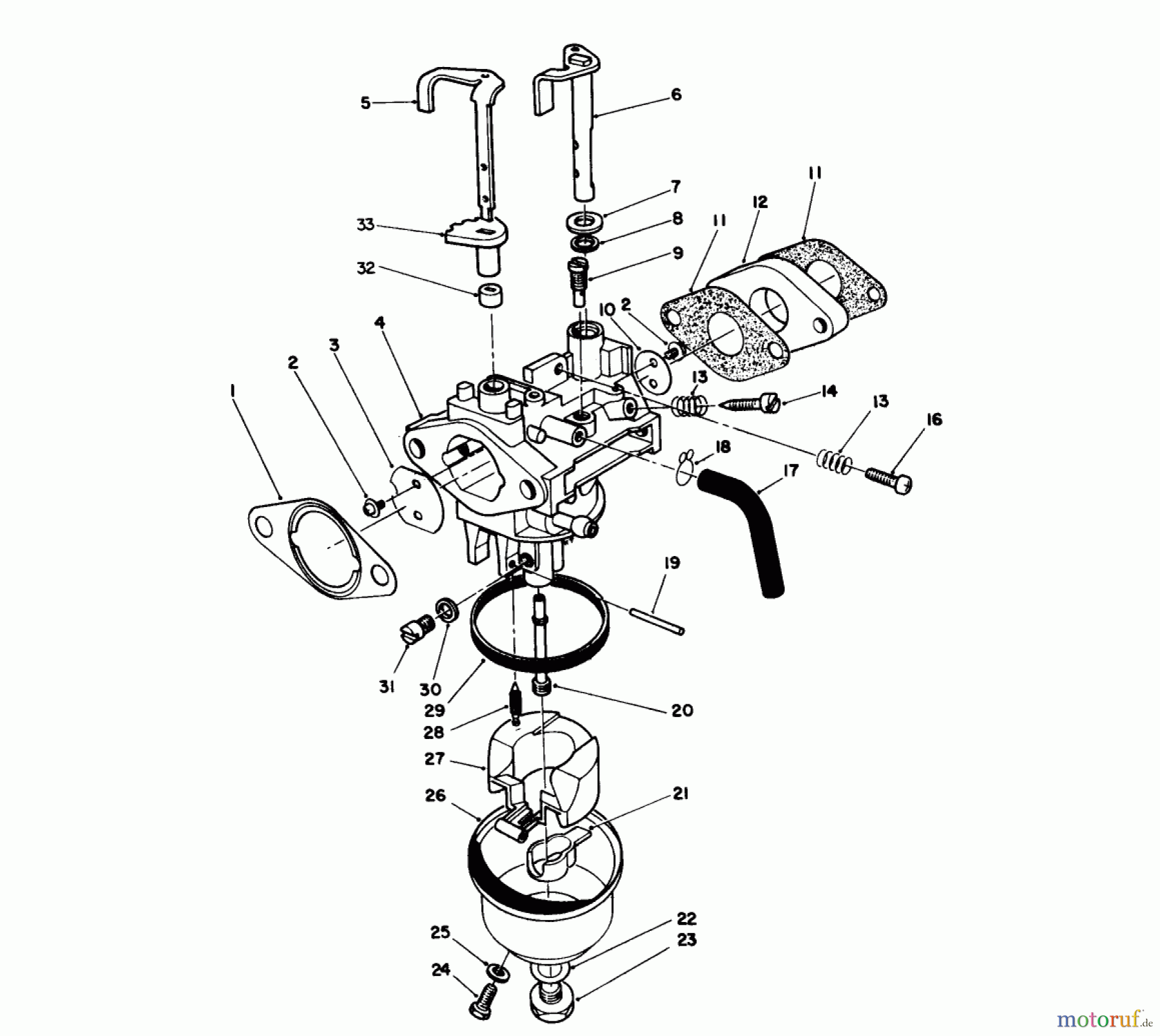 Toro Neu Mowers, Walk-Behind Seite 2 26620BG - Toro Lawnmower, 1990 (0009001-0999999) CARBURETOR ASSEMBLY (ENGINE NO. VMG6, VMJ8 & VMK9)