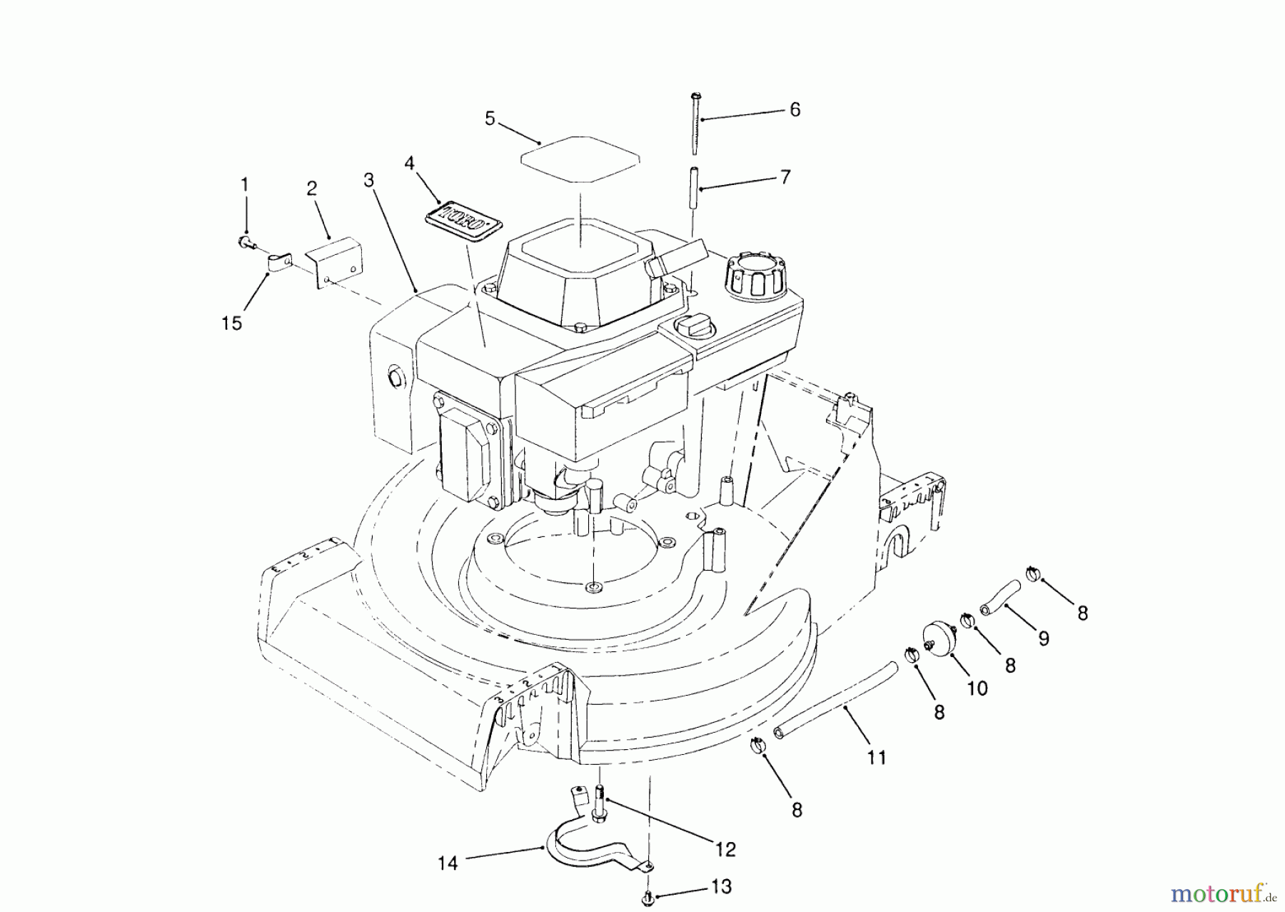 Toro Neu Mowers, Walk-Behind Seite 2 26620BG - Toro Lawnmower, 1990 (0009001-0999999) ENGINE ASSEMBLY