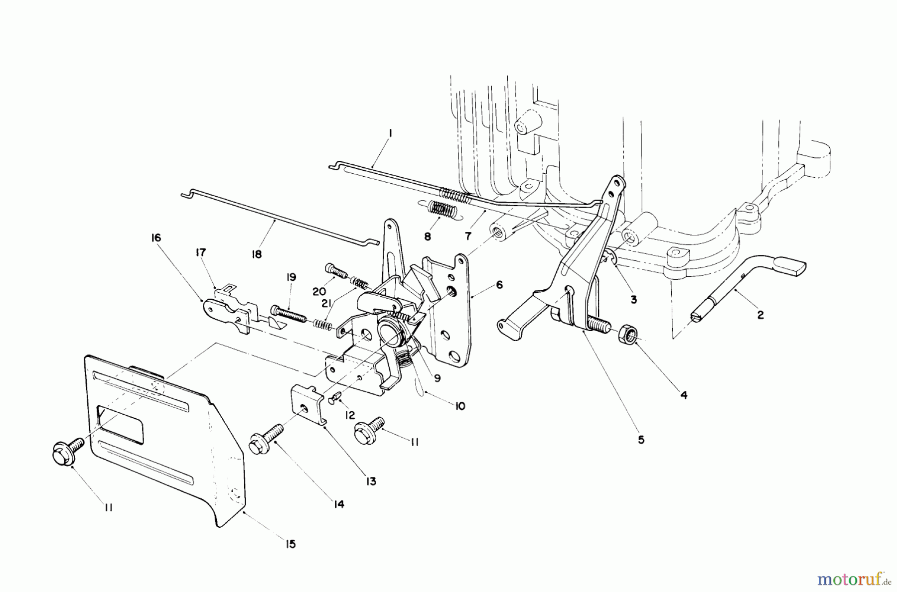 Toro Neu Mowers, Walk-Behind Seite 2 26620BG - Toro Lawnmower, 1990 (0009001-0999999) GOVERNOR ASSEMBLY (ENGINE NO. VMG6, VMJ8 & VMK9)
