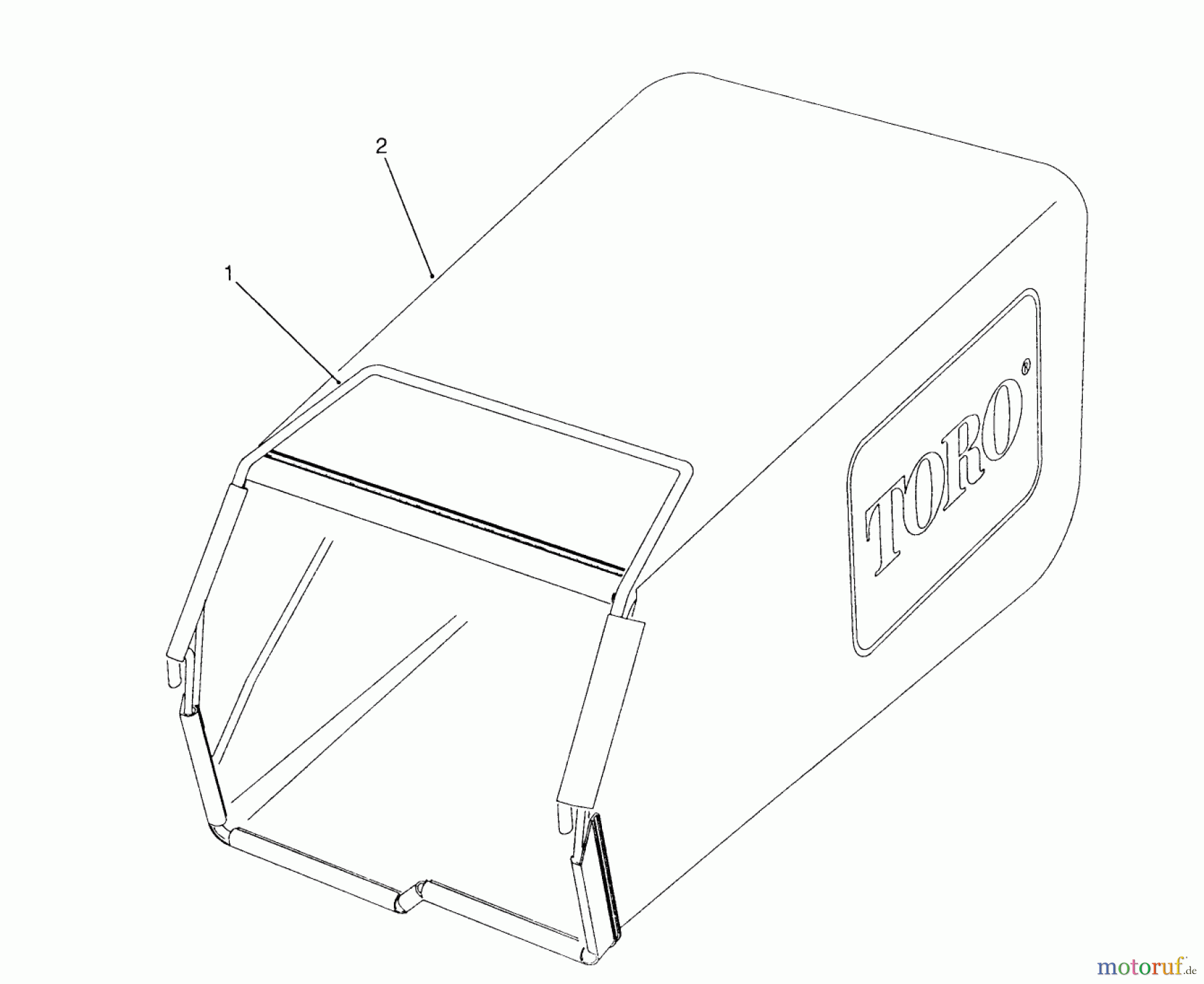 Toro Neu Mowers, Walk-Behind Seite 2 26620BG - Toro Lawnmower, 1990 (0009001-0999999) GRASS BAG ASSEMBLY