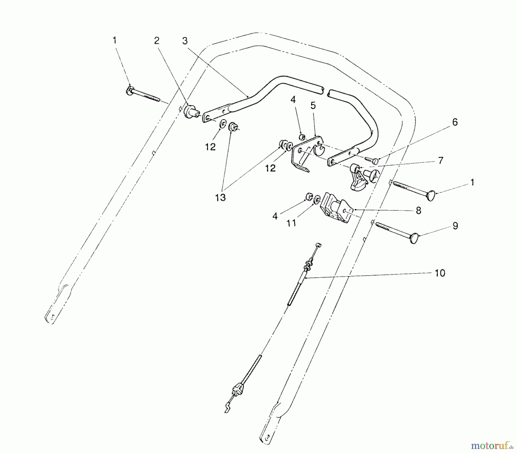 Toro Neu Mowers, Walk-Behind Seite 2 26620BG - Toro Lawnmower, 1990 (0009001-0999999) TRACTION CONTROL ASSEMBLY