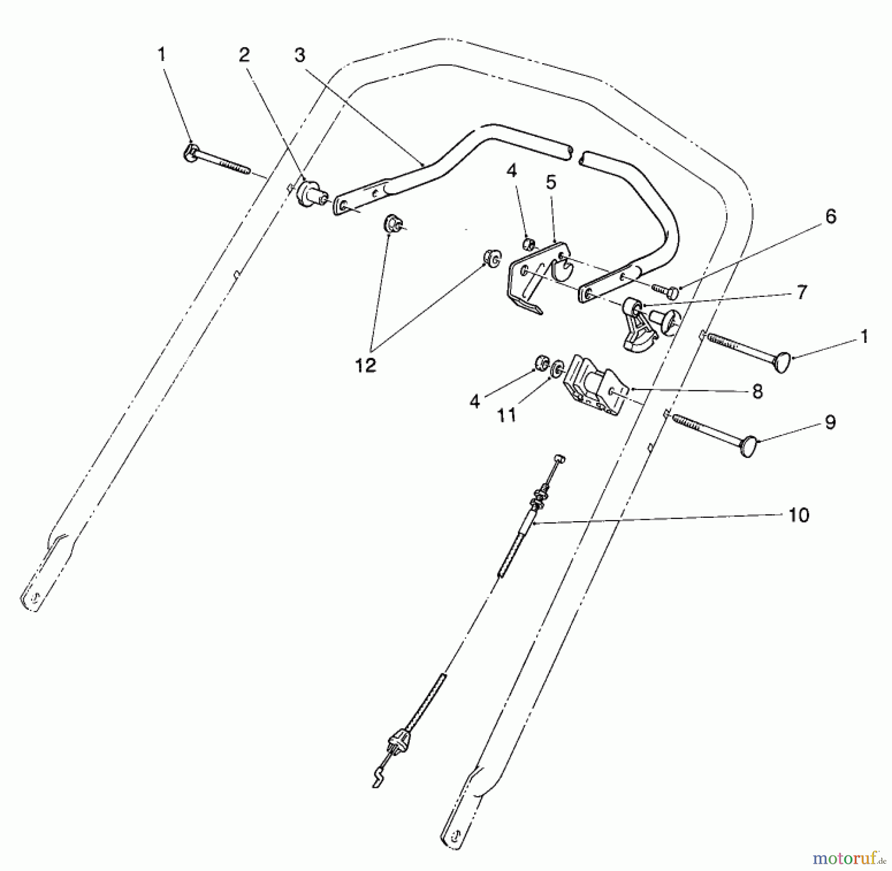 Toro Neu Mowers, Walk-Behind Seite 2 26620B - Toro Lawnmower, 1992 (2000001-2999999) TRACTION CONTROL ASSEMBLY