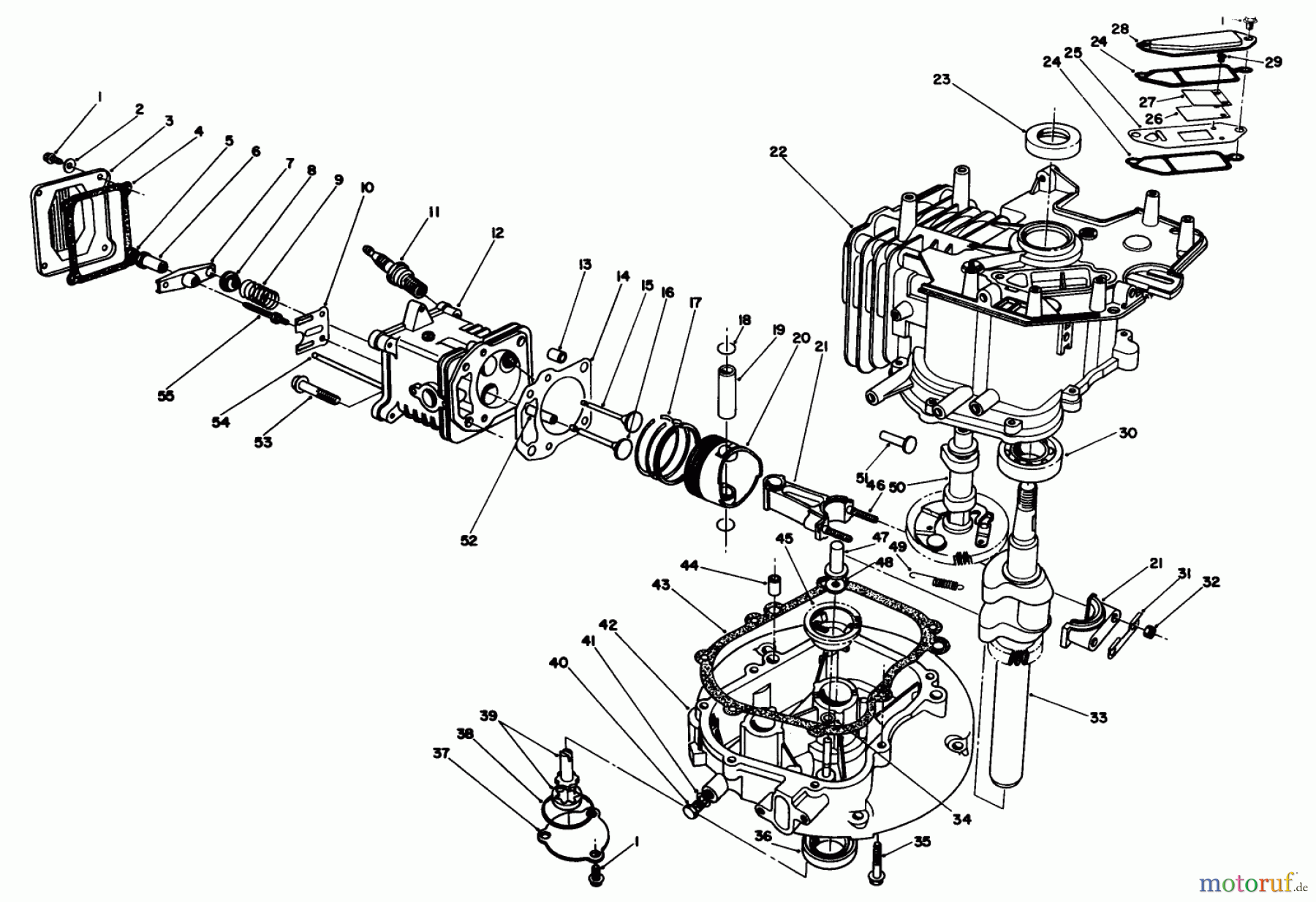  Toro Neu Mowers, Walk-Behind Seite 2 26620B - Toro Lawnmower, 1993 (3900001-3999999) CRANKCASE ASSEMBLY (ENGINE NO. VMM1-2)