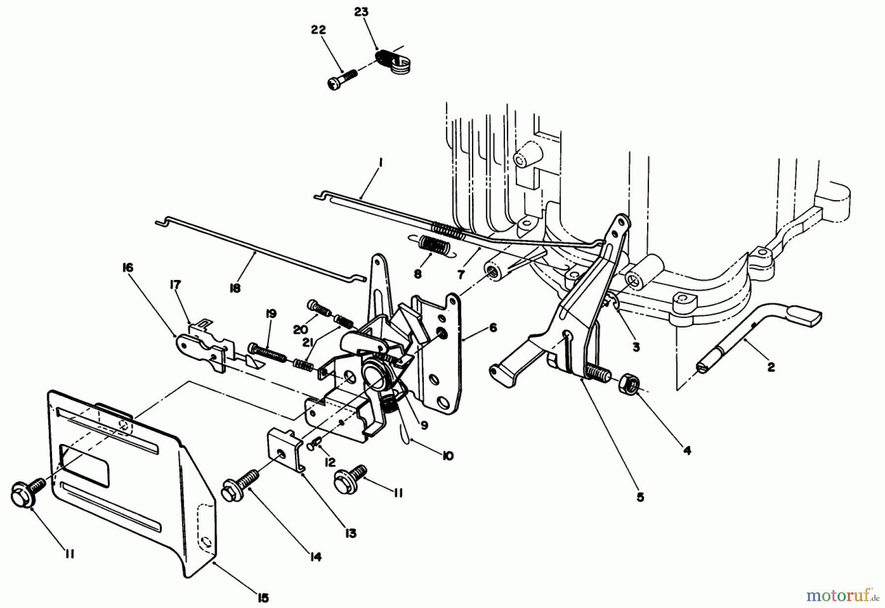  Toro Neu Mowers, Walk-Behind Seite 2 26620B - Toro Lawnmower, 1993 (3900001-3999999) GOVERNOR ASSEMBLY (ENGINE NO. VMM1-2)