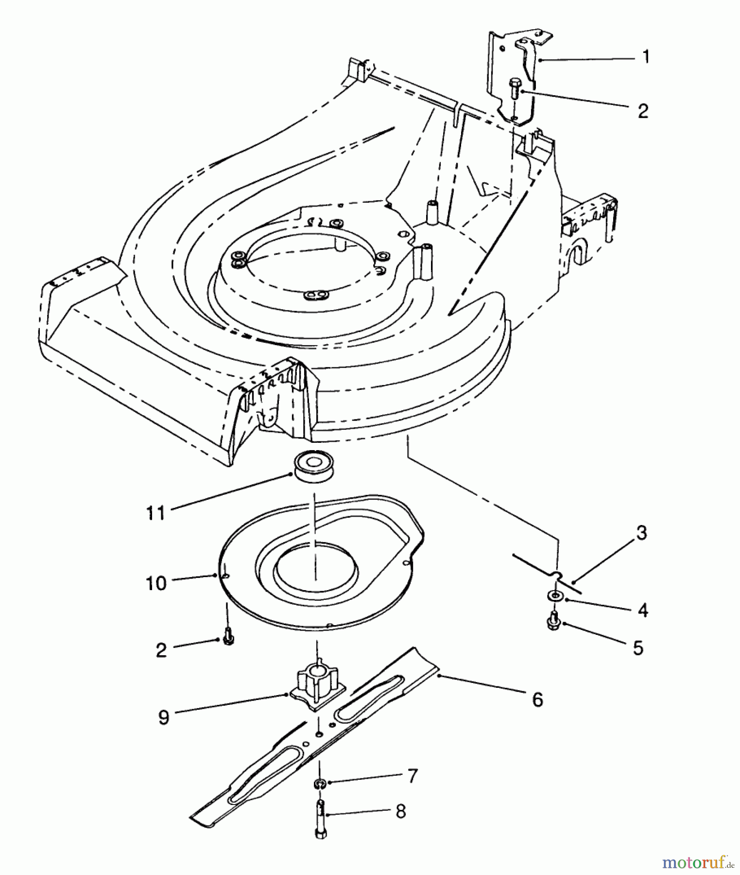 Toro Neu Mowers, Walk-Behind Seite 2 26620BF - Toro Lawnmower, 1991 (1000001-1999999) BLADE ASSEMBLY