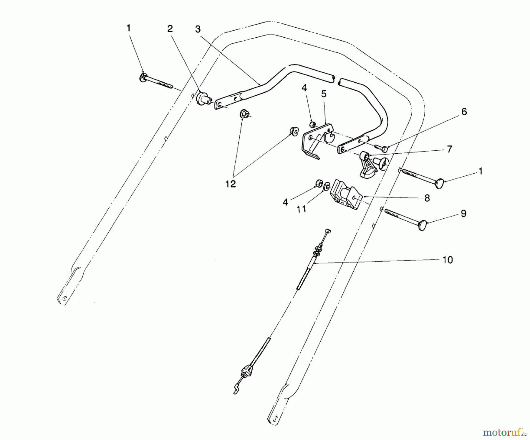 Toro Neu Mowers, Walk-Behind Seite 2 26620BF - Toro Lawnmower, 1991 (1000001-1999999) TRACTION CONTROL ASSEMBLY
