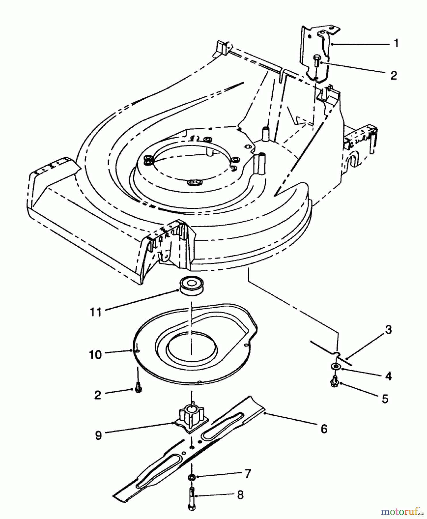 Toro Neu Mowers, Walk-Behind Seite 2 26620CG - Toro Lawnmower, 1989 (9000001-9999999) BLADE ASSEMBLY