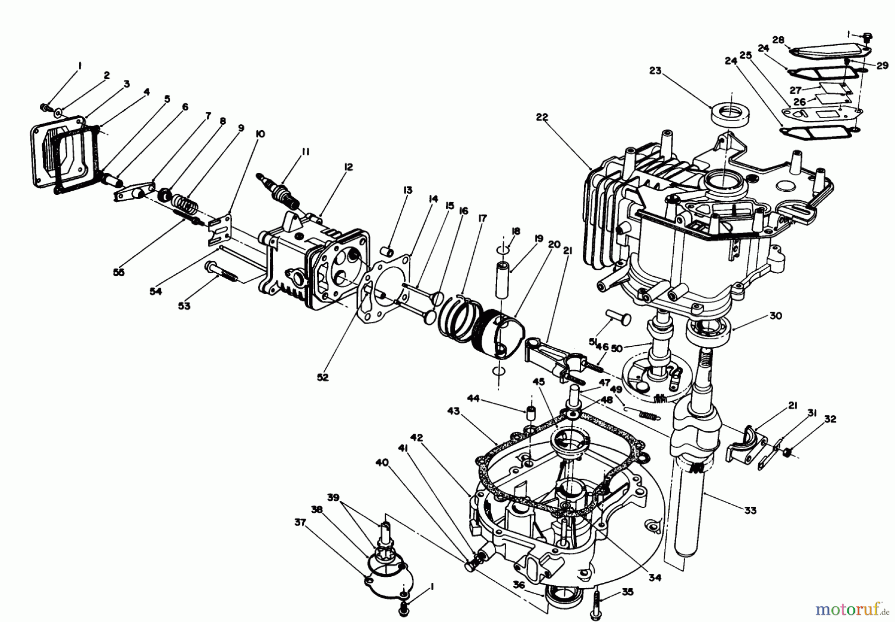  Toro Neu Mowers, Walk-Behind Seite 2 26620CG - Toro Lawnmower, 1989 (9000001-9999999) CRANKCASE ASSEMBLY (ENGINE NO. VMJ8)