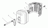 Toro 26620C - Lawnmower, 1989 (9000001-9999999) Ersatzteile MUFFLER ASSEMBLY (ENGINE NO. VMJ8)