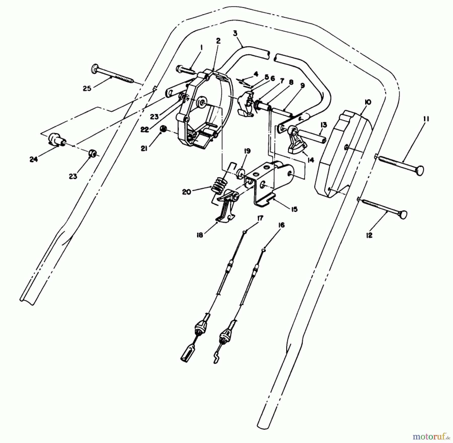 Toro Neu Mowers, Walk-Behind Seite 2 26621B - Toro Lawnmower, 1992 (2000001-2999999) TRACTION CONTROL ASSEMBLY