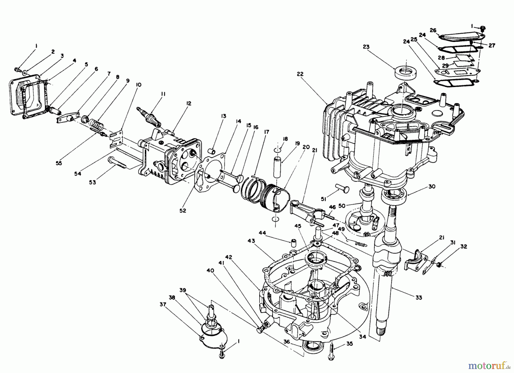  Toro Neu Mowers, Walk-Behind Seite 2 26622 - Toro Lawnmower, 1990 (0003101-0999999) CRANKCASE ASSEMBLY (ENGINE MODEL NO. VMK9-2)