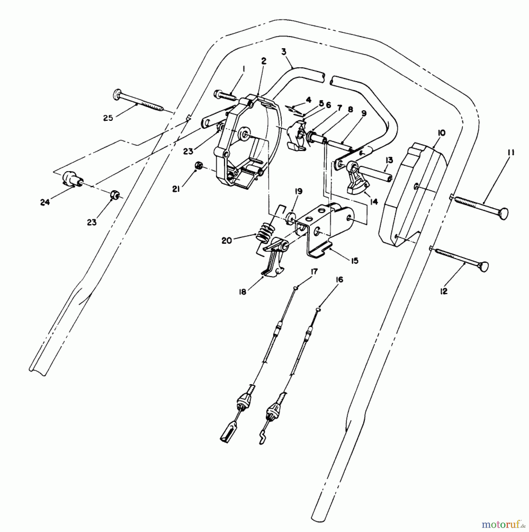 Toro Neu Mowers, Walk-Behind Seite 2 26622 - Toro Lawnmower, 1991 (1000001-1999999) TRACTION CONTROL ASSEMBLY