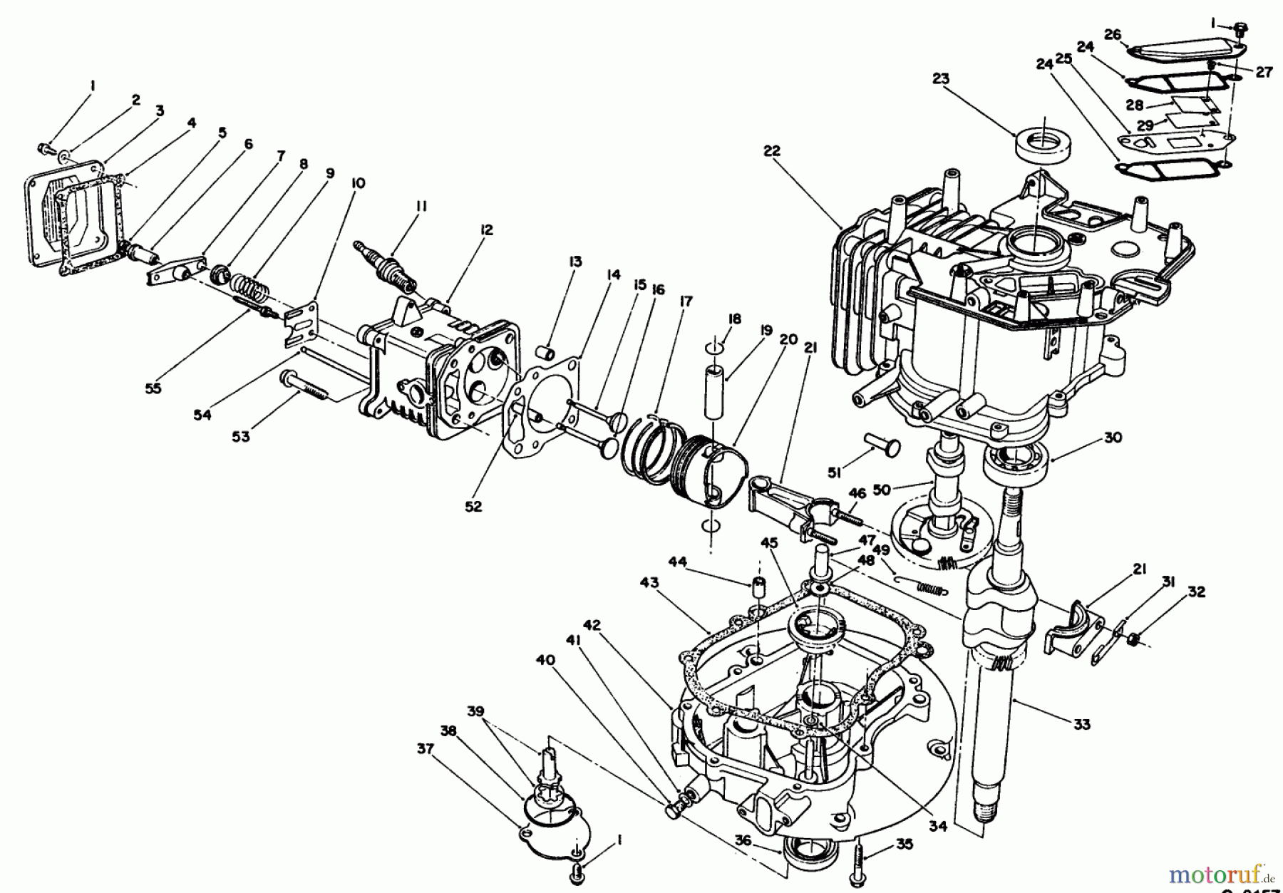  Toro Neu Mowers, Walk-Behind Seite 2 26622CS - Toro Lawnmower, 1989 (9000001-9999999) CRANKCASE ASSEMBLY (ENGINE NO. VMJ8)