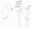 Toro 51566 - Quiet Blower Vac, 1999 (9900001-99100000) Ersatzteile TUBE AND BAG ASSEMBLY