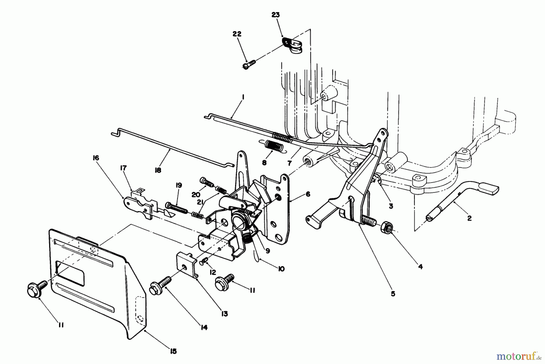 Toro Neu Mowers, Walk-Behind Seite 2 26624 - Toro Lawnmower, 1988 (8000001-8999999) GOVERNOR ASSEMBLY (MODEL NO. VMH7)