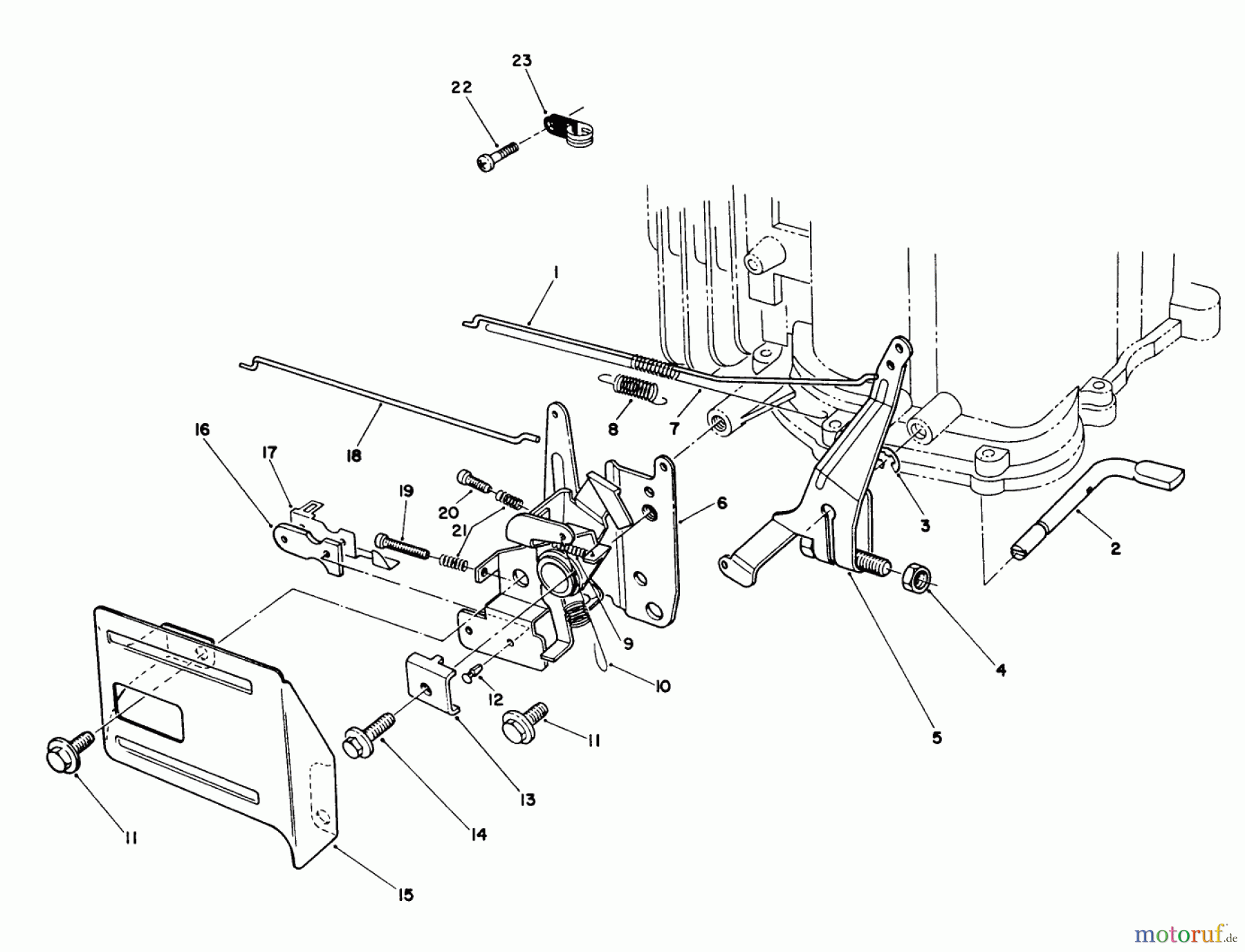  Toro Neu Mowers, Walk-Behind Seite 2 26624 - Toro Lawnmower, 1990 (0001102-0999999) GOVERNOR ASSEMBLY (ENGINE MODEL NO. VMK9-3)
