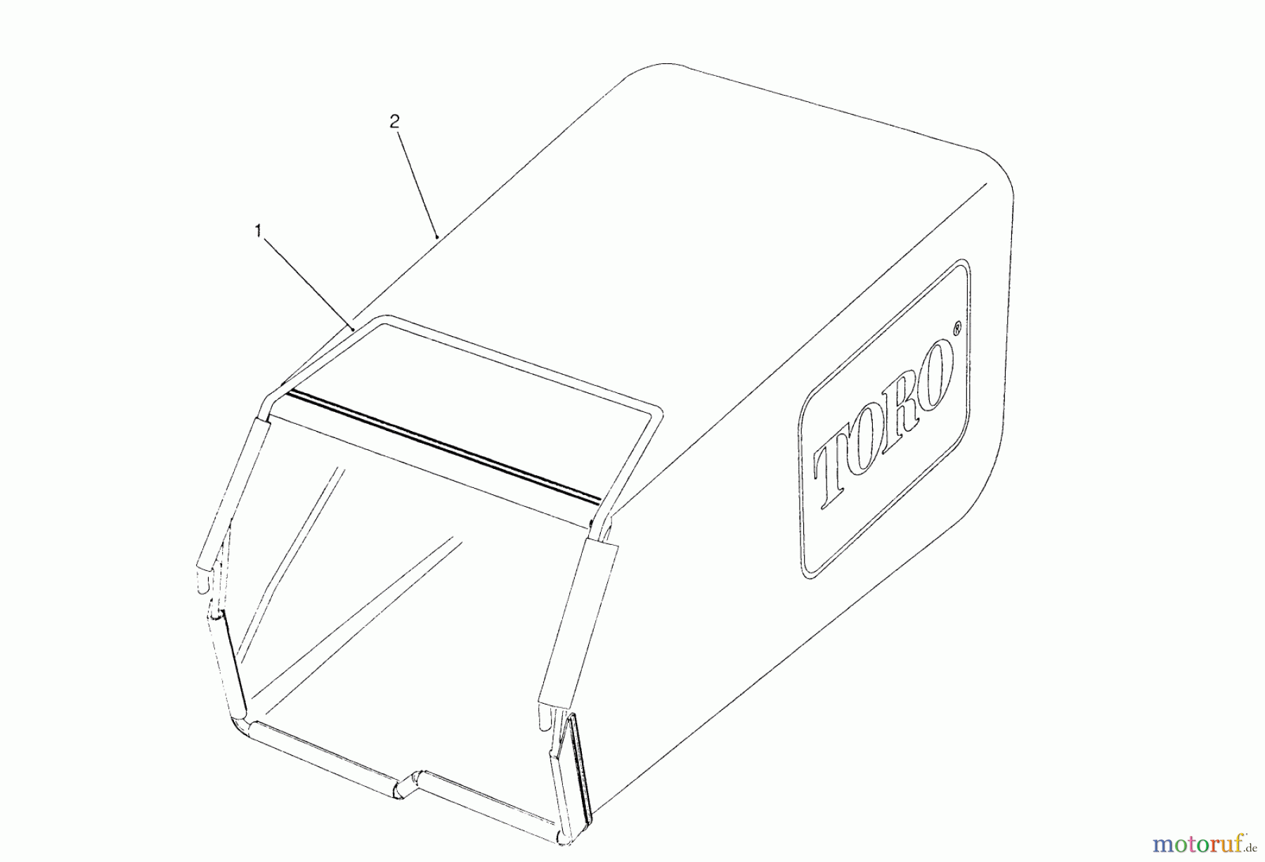 Toro Neu Mowers, Walk-Behind Seite 2 26625B - Toro Lawnmower, 1990 (0000001-0999999) GRASS BAG ASSEMBLY