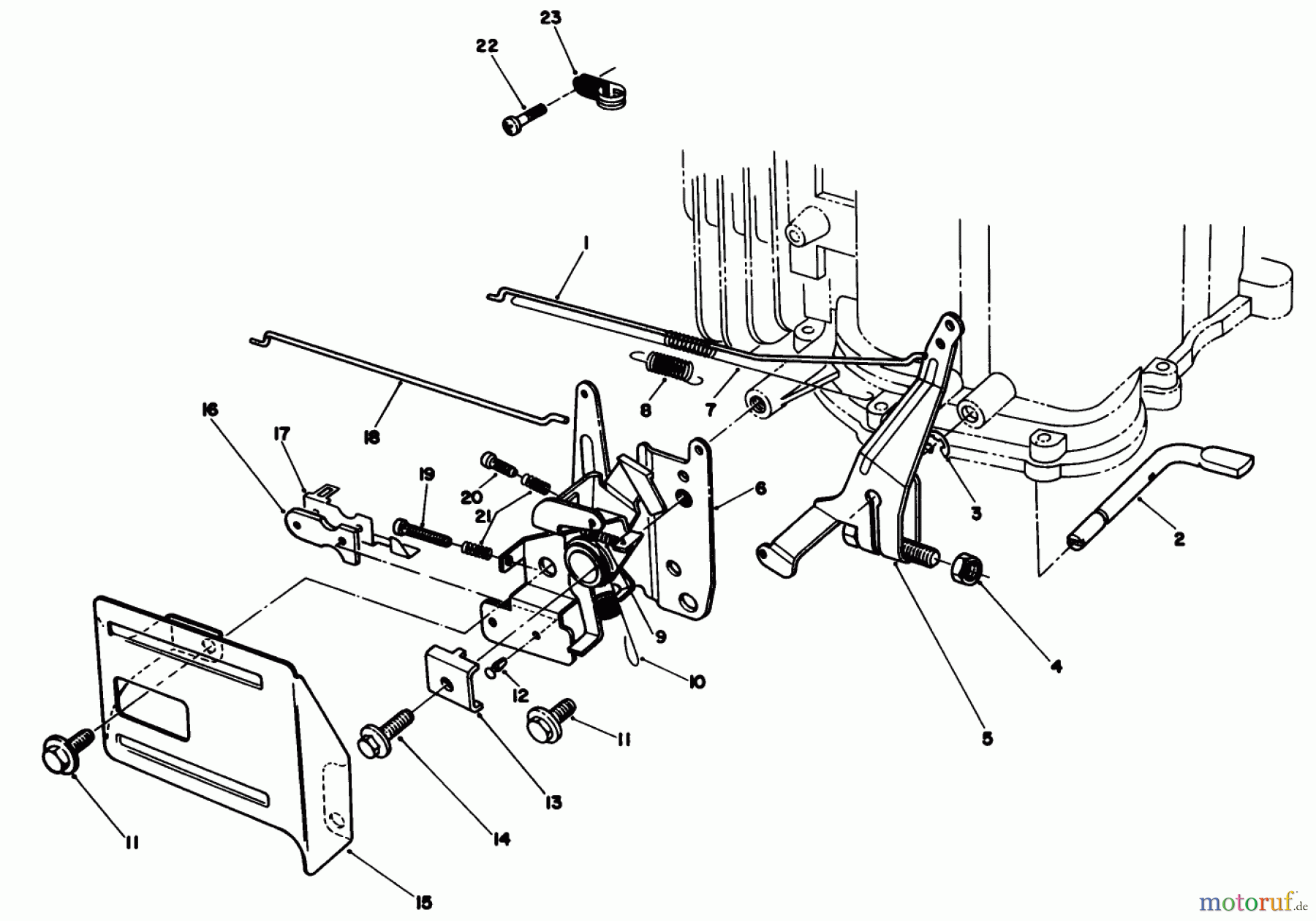 Toro Neu Mowers, Walk-Behind Seite 2 26625B - Toro Lawnmower, 1993 (3900001-3999999) GOVERNOR ASSEMBLY (ENGINE NO. VMM1-3)