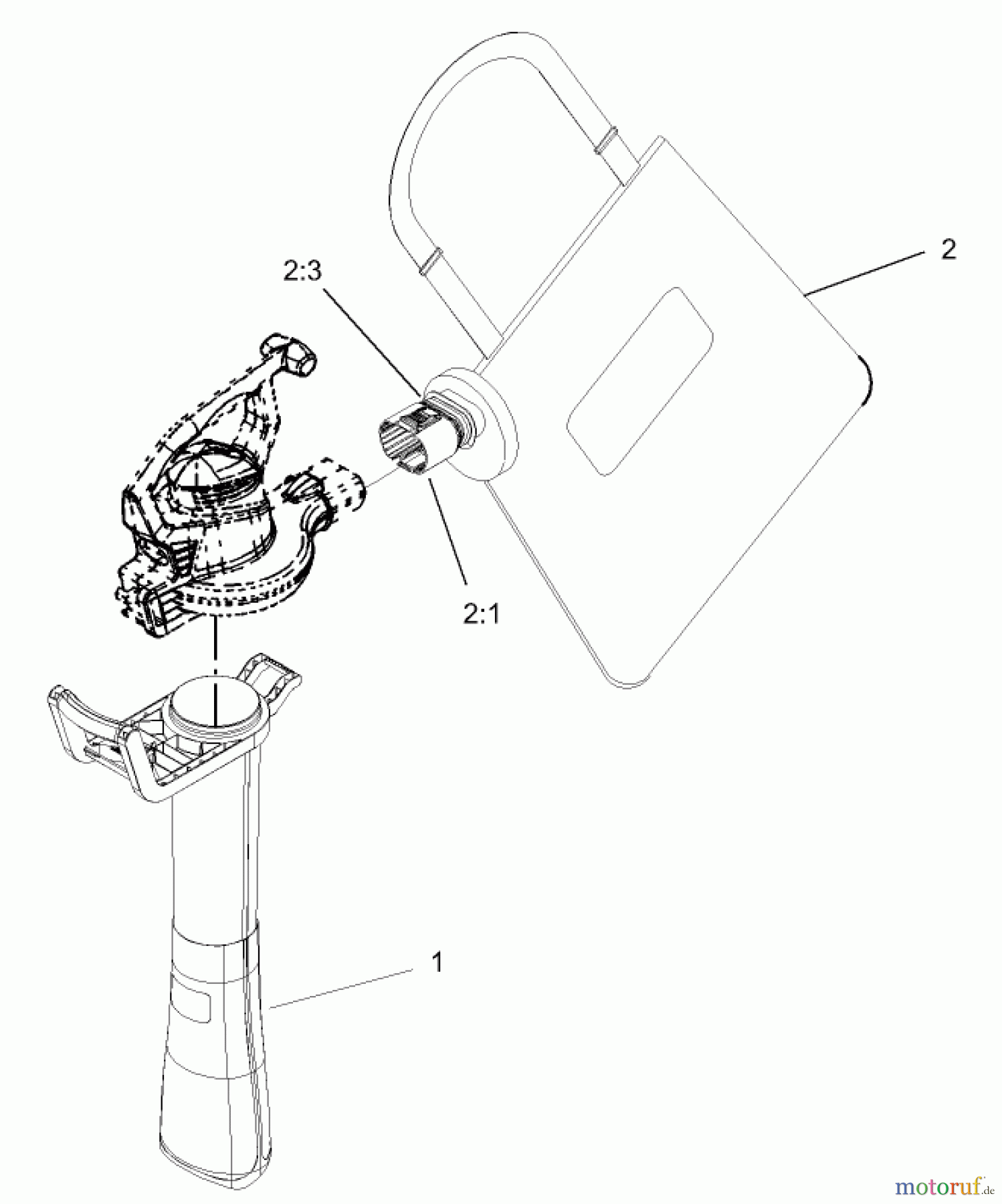 Toro Neu Blowers/Vacuums/Chippers/Shredders 51569 (350) - Toro Ultra 350 Blower, 2003 (230000001-230999999) VACUUM TUBE AND BAG ASSEMBLY