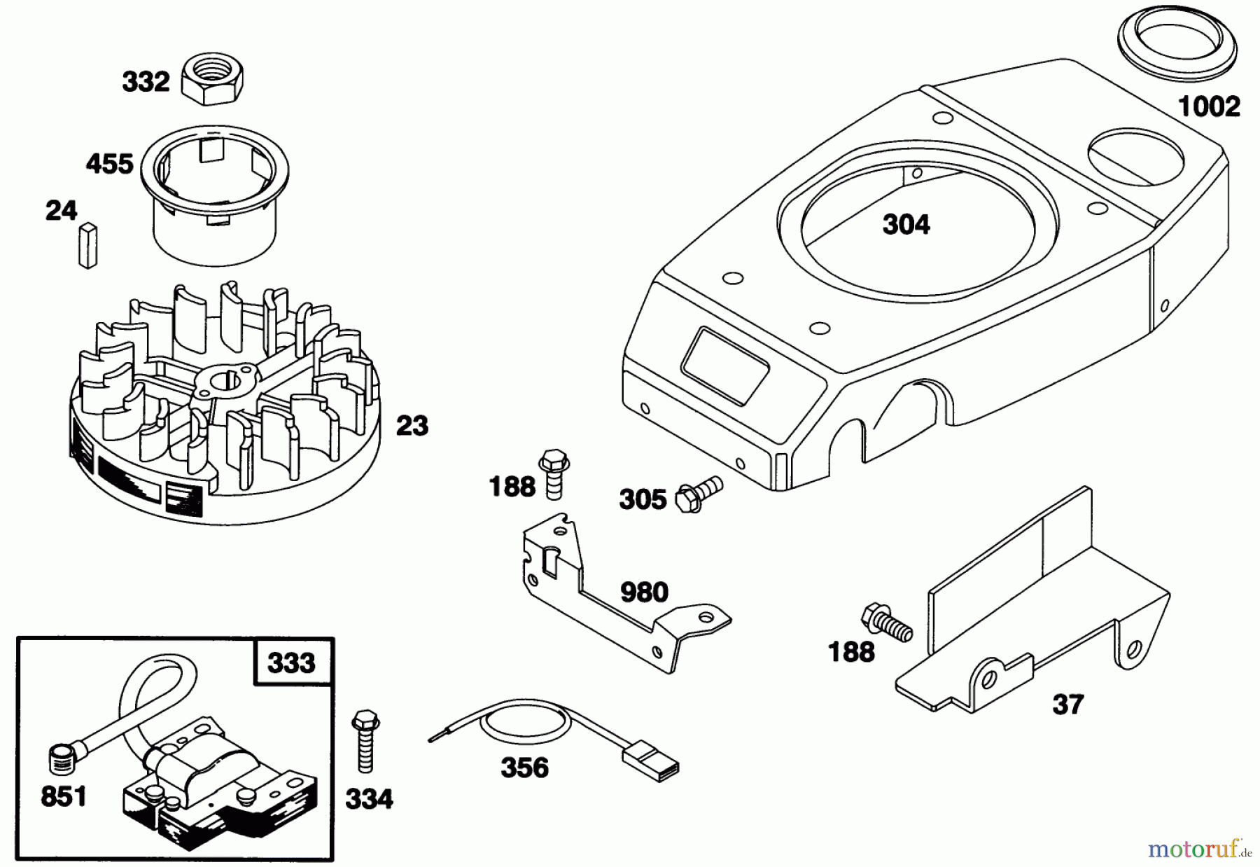  Toro Neu Mowers, Walk-Behind Seite 2 26630B - Toro Lawnmower, 1993 (3900001-3999999) ENGINE GTS 150 #6