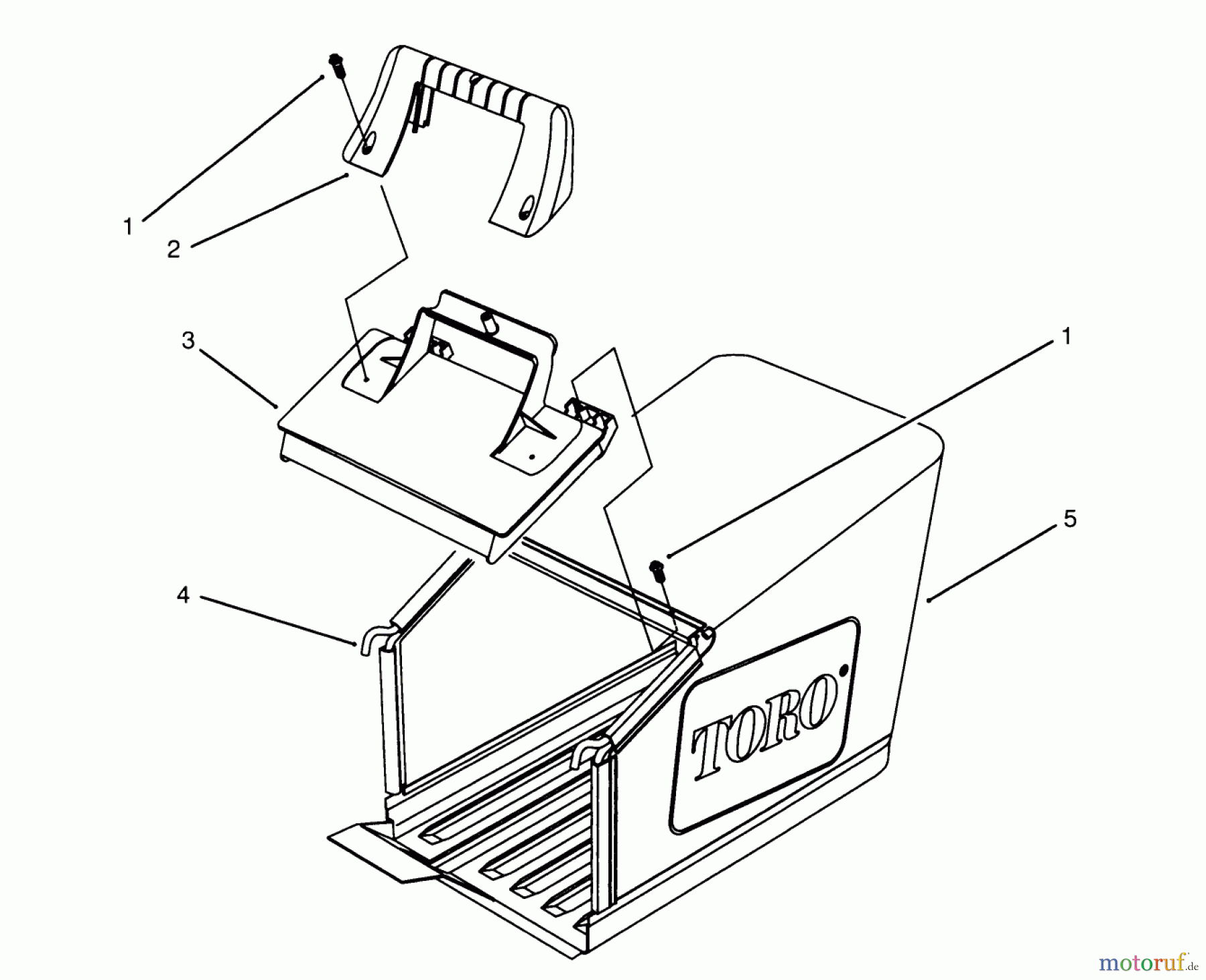  Toro Neu Mowers, Walk-Behind Seite 2 26631BC - Toro Lawnmower, 1995 (5900001-5999999) GRASS BAG ASSEMBLY