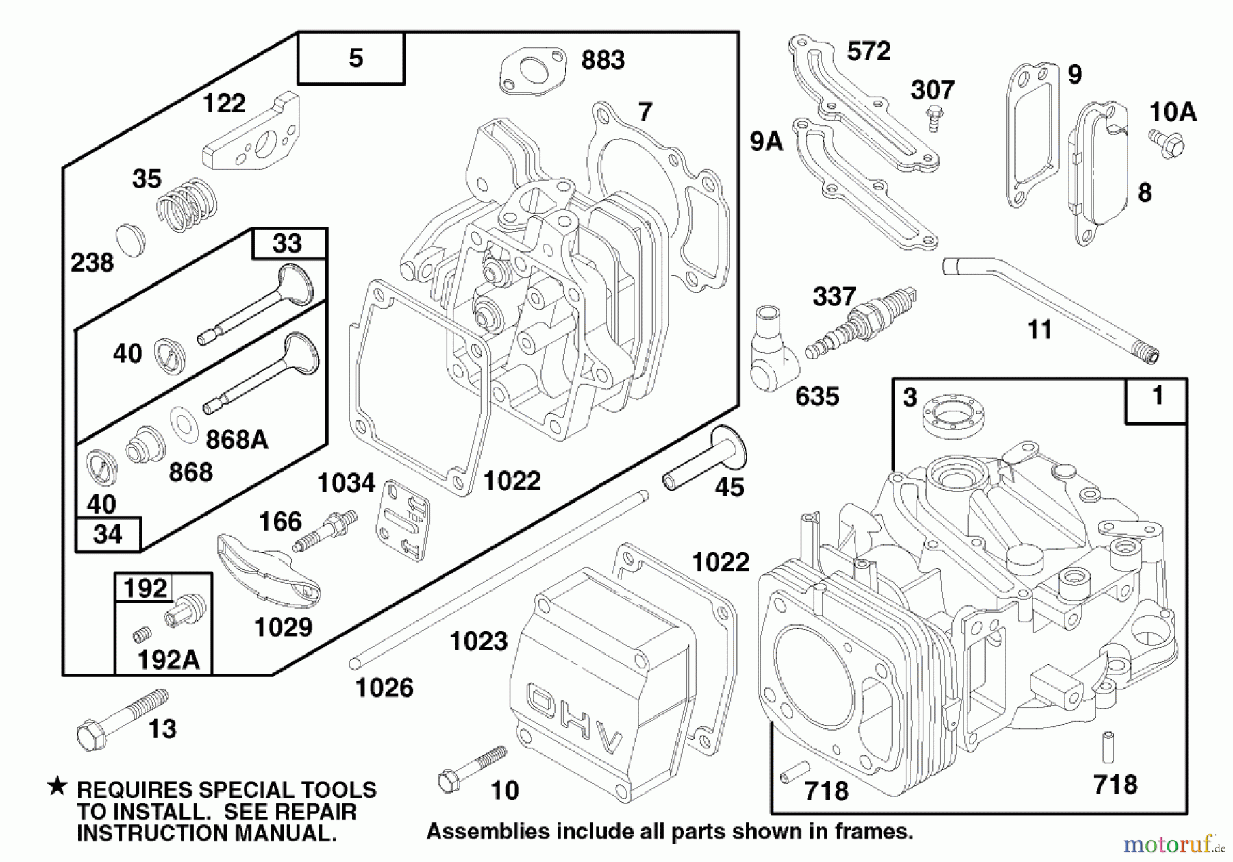 Toro Neu Mowers, Walk-Behind Seite 2 26633 - Toro Lawnmower, 1997 (7900001-7999999) ENGINE GTS 150 #1