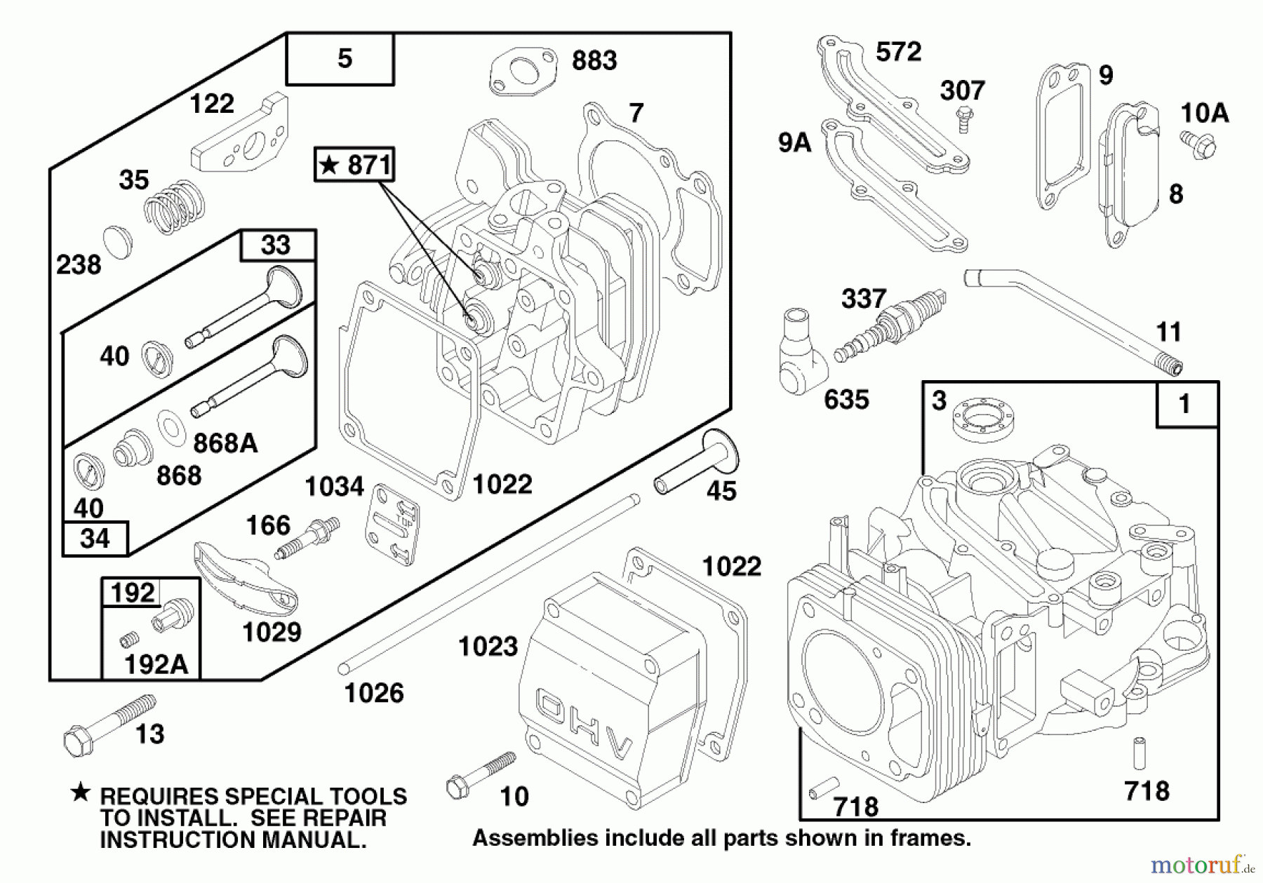  Toro Neu Mowers, Walk-Behind Seite 2 26633B - Toro Lawnmower, 1996 (6900001-6999999) ENGINE GTS 150 #1