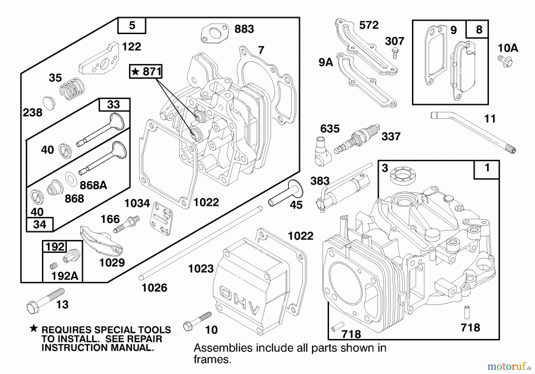  Toro Neu Mowers, Walk-Behind Seite 2 26636 - Toro Lawnmower, 1997 (7900001-7999999) ENGINE GTS-150 #1