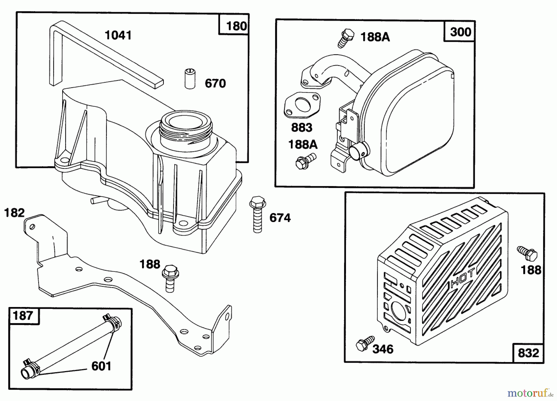  Toro Neu Mowers, Walk-Behind Seite 2 26636B - Toro Lawnmower, 1996 (6900001-6999999) ENGINE GTS 150
