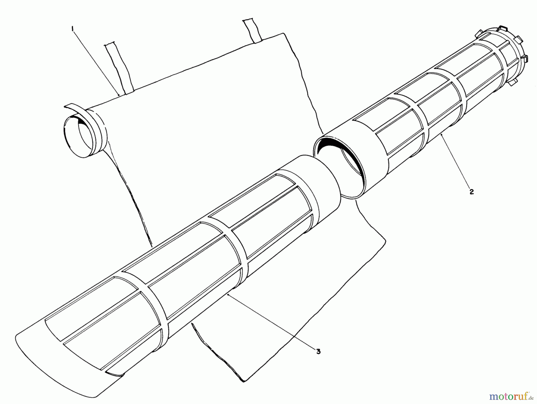 Toro Neu Blowers/Vacuums/Chippers/Shredders 51570 - Toro Yard Blower Vac, 1990 (0000001-0999999) RAKE-O-VAC BAGGING KIT NO. 51531
