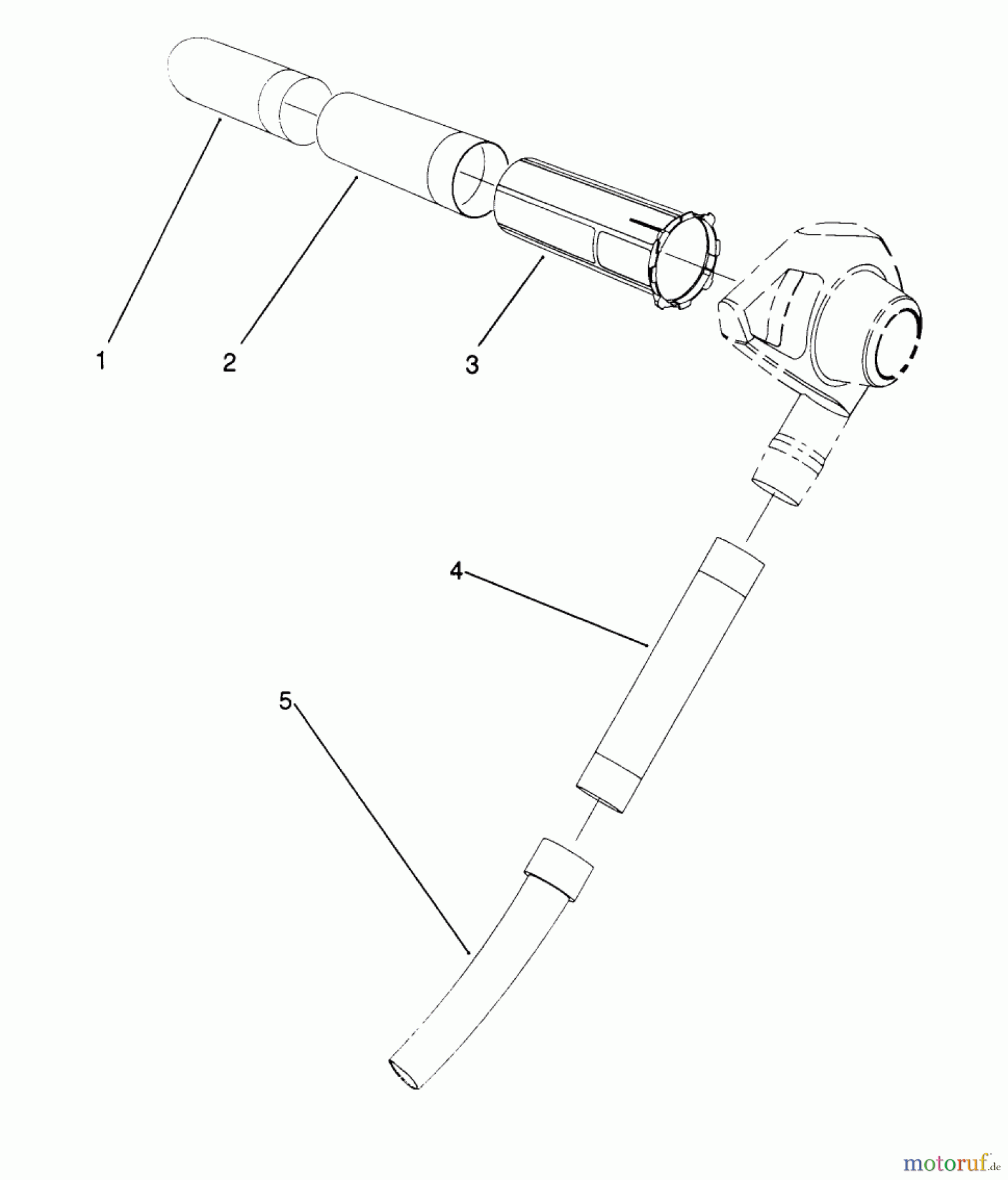 Toro Neu Blowers/Vacuums/Chippers/Shredders 51571 - Toro Yard Blower Vac, 1991 (1000001-1999999) TUBE ASSEMBLY