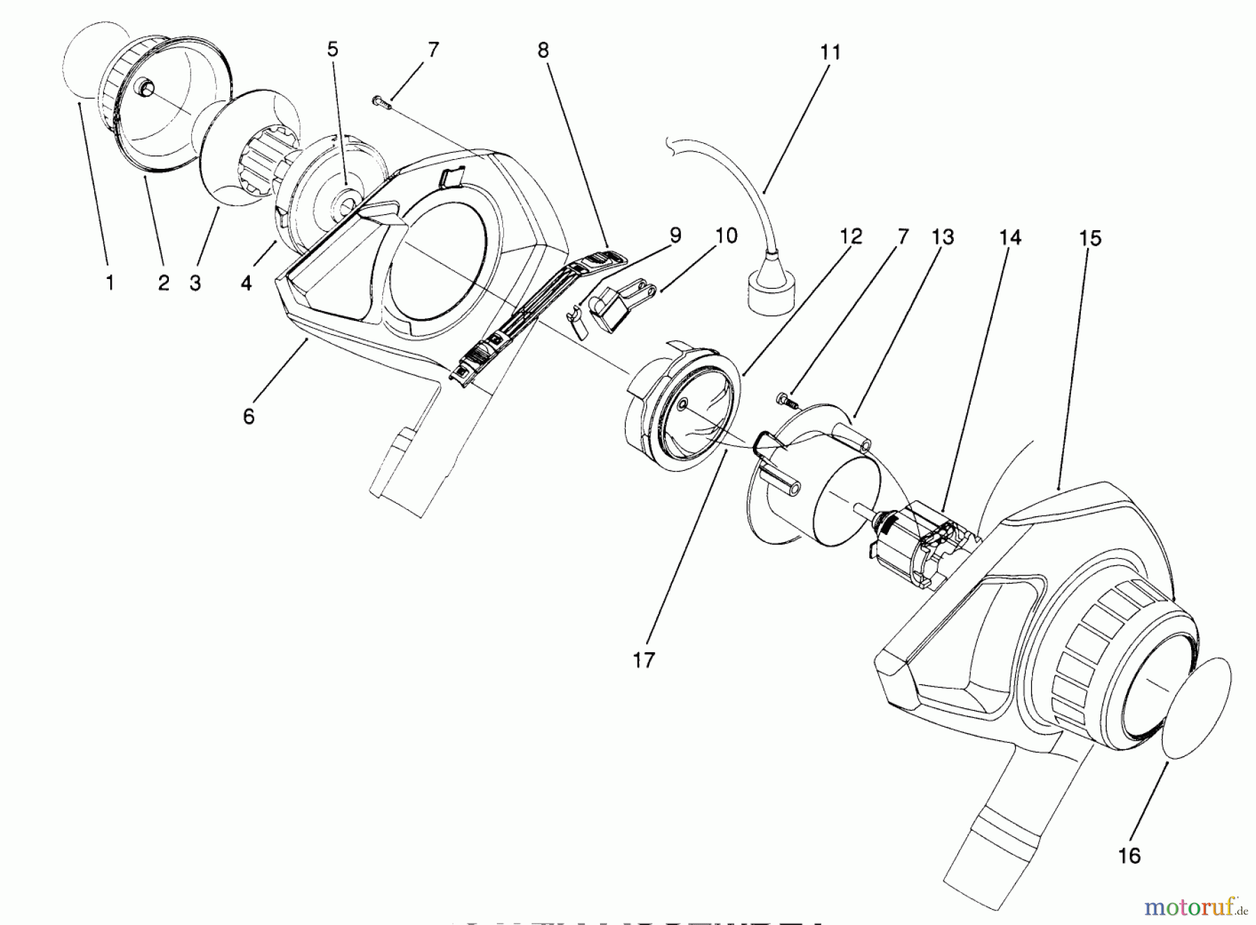 Toro Neu Blowers/Vacuums/Chippers/Shredders 51571 - Toro Yard Blower Vac, 1992 (2000001-2999999) BLOWER ASSEMBLY