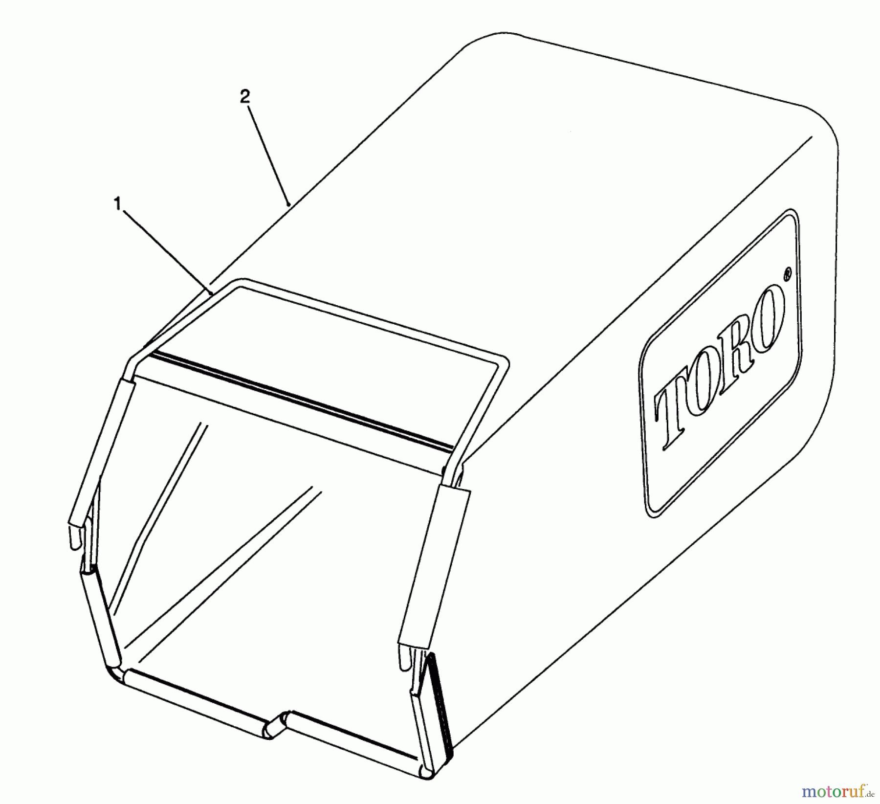 Toro Neu Mowers, Walk-Behind Seite 2 26641 - Toro Lawnmower, 1989 (9000001-9999999) GRASS BAG ASSEMBLY
