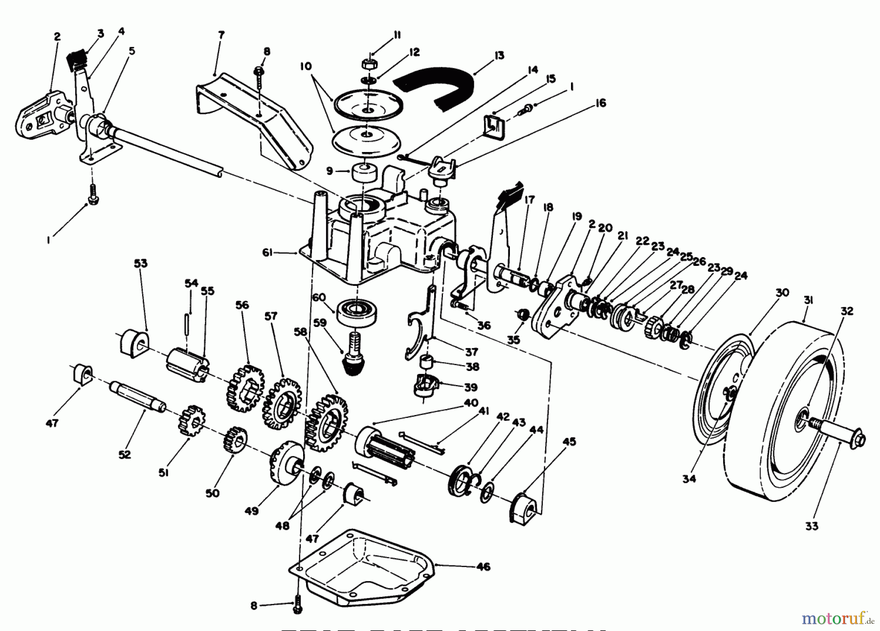  Toro Neu Mowers, Walk-Behind Seite 2 26642 - Toro Lawnmower, 1989 (9000001-9999999) GEAR CASE ASSEMBLY