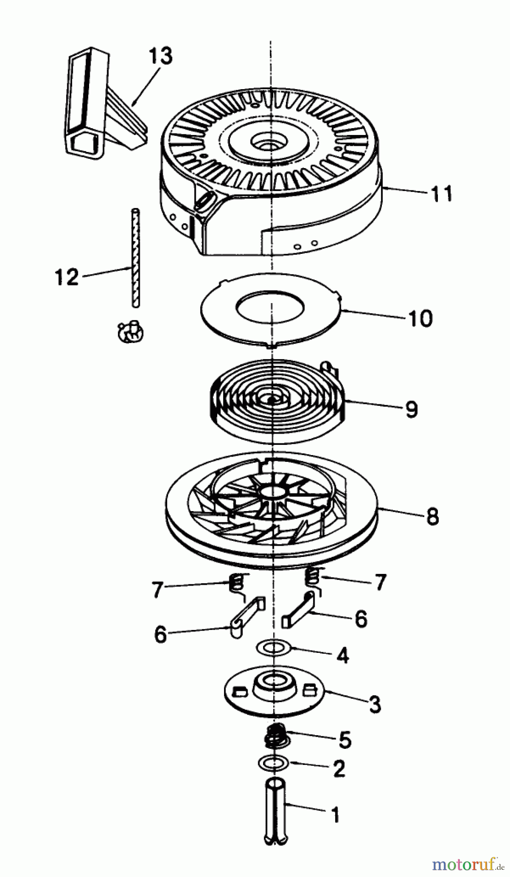 Toro Neu Mowers, Walk-Behind Seite 2 26642 - Toro Lawnmower, 1989 (9000001-9999999) REWIND TECUMSEH STARTER NO. 590635