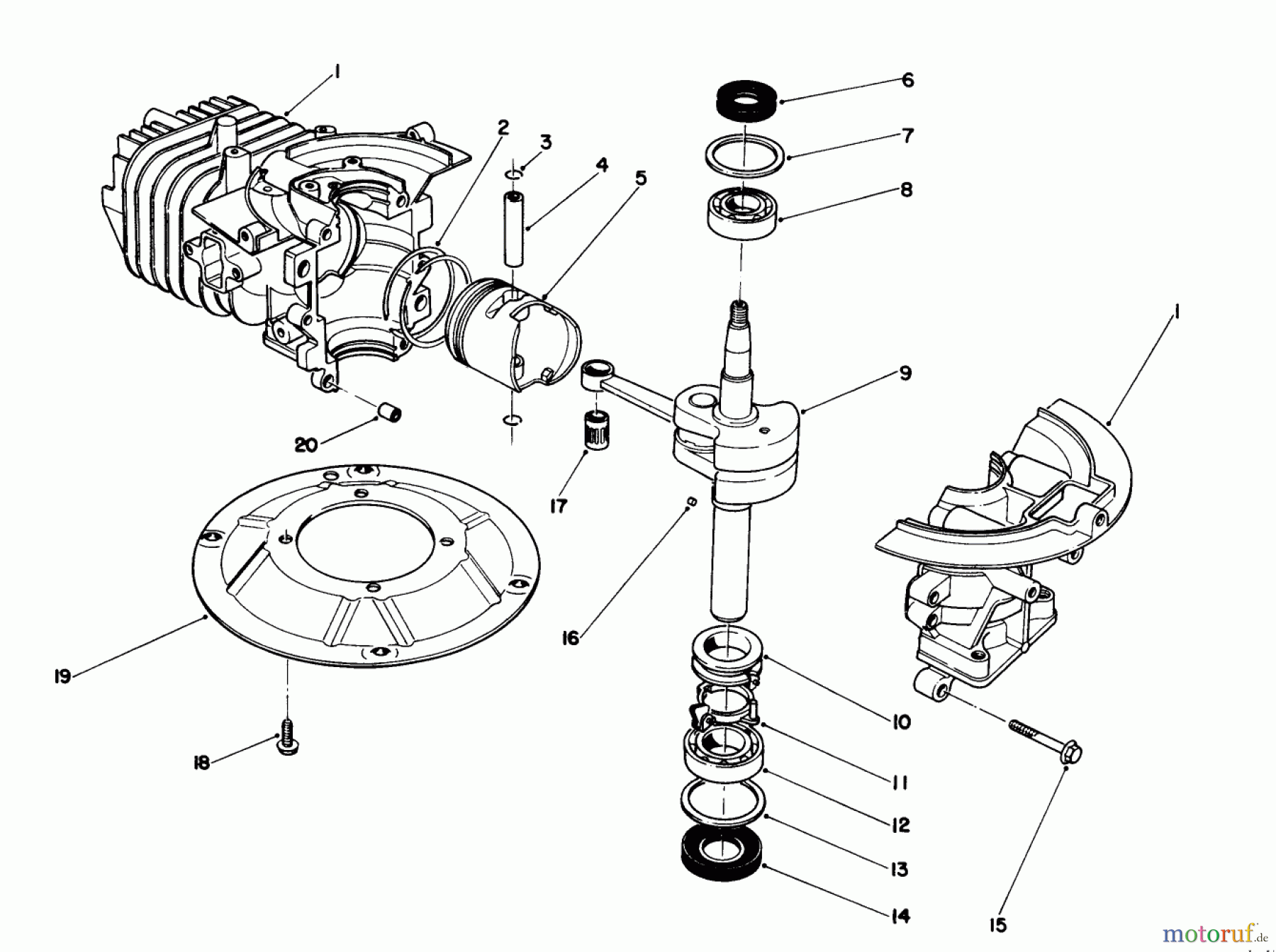  Toro Neu Mowers, Walk-Behind Seite 2 26680WG - Toro Lawnmower, 1990 (0000001-0999999) CRANKSHAFT ASSEMBLY (ENGINE NO. 47PK9)