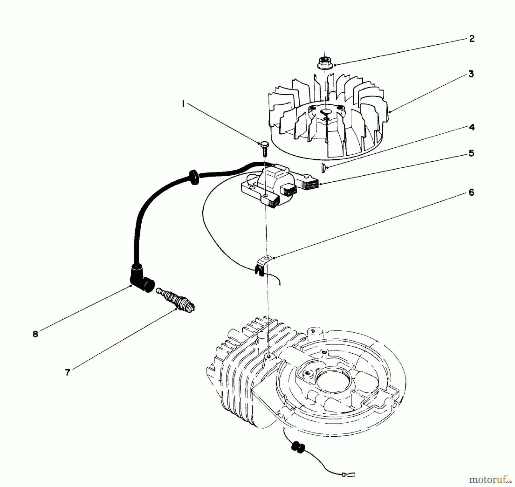  Toro Neu Mowers, Walk-Behind Seite 2 26680WG - Toro Lawnmower, 1990 (0000001-0999999) FLYWHEEL & MAGNETO ASSEMBLY (ENGINE MODEL NO. 47PK9)