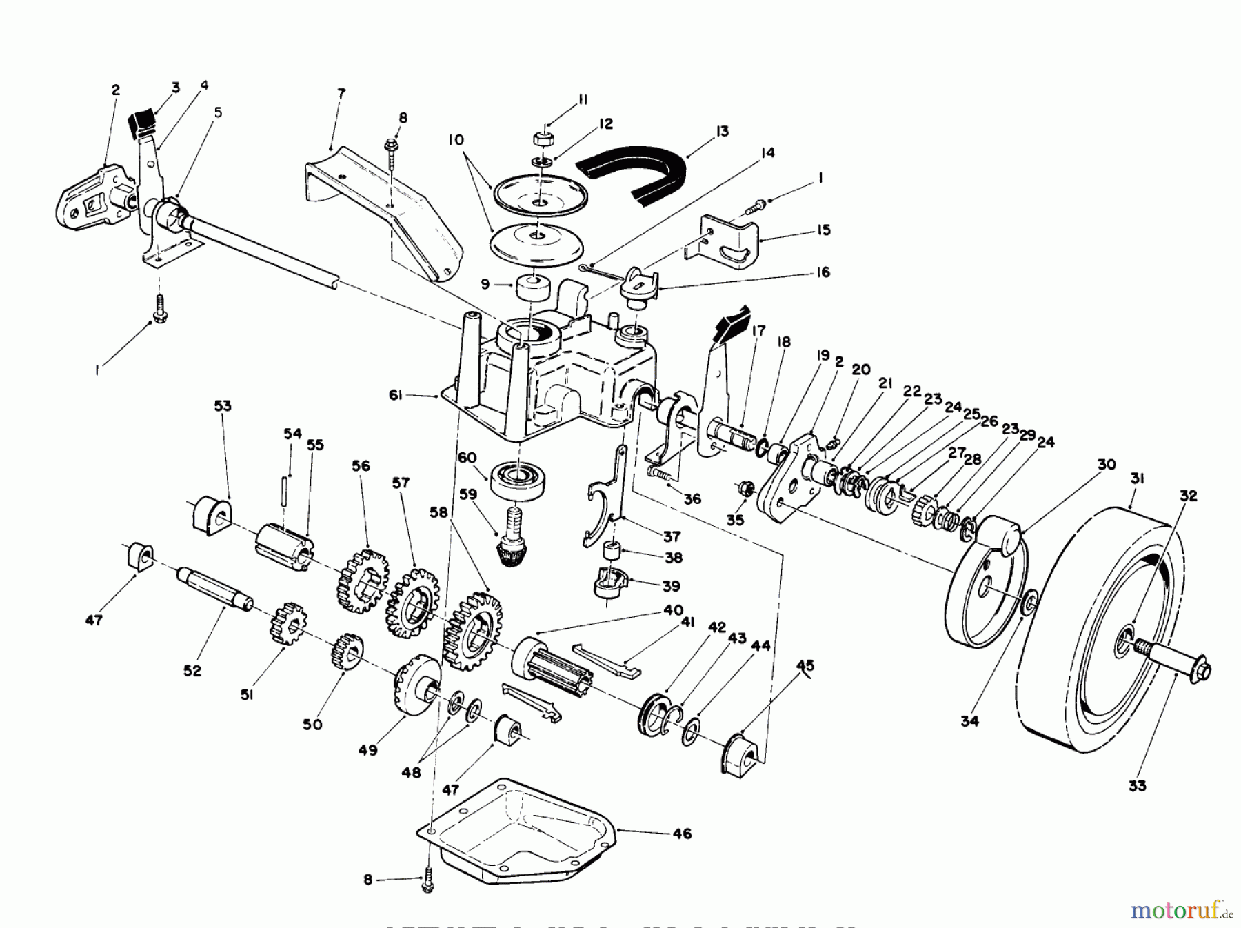  Toro Neu Mowers, Walk-Behind Seite 2 26680WG - Toro Lawnmower, 1990 (0000001-0999999) GEAR CASE ASSEMBLY