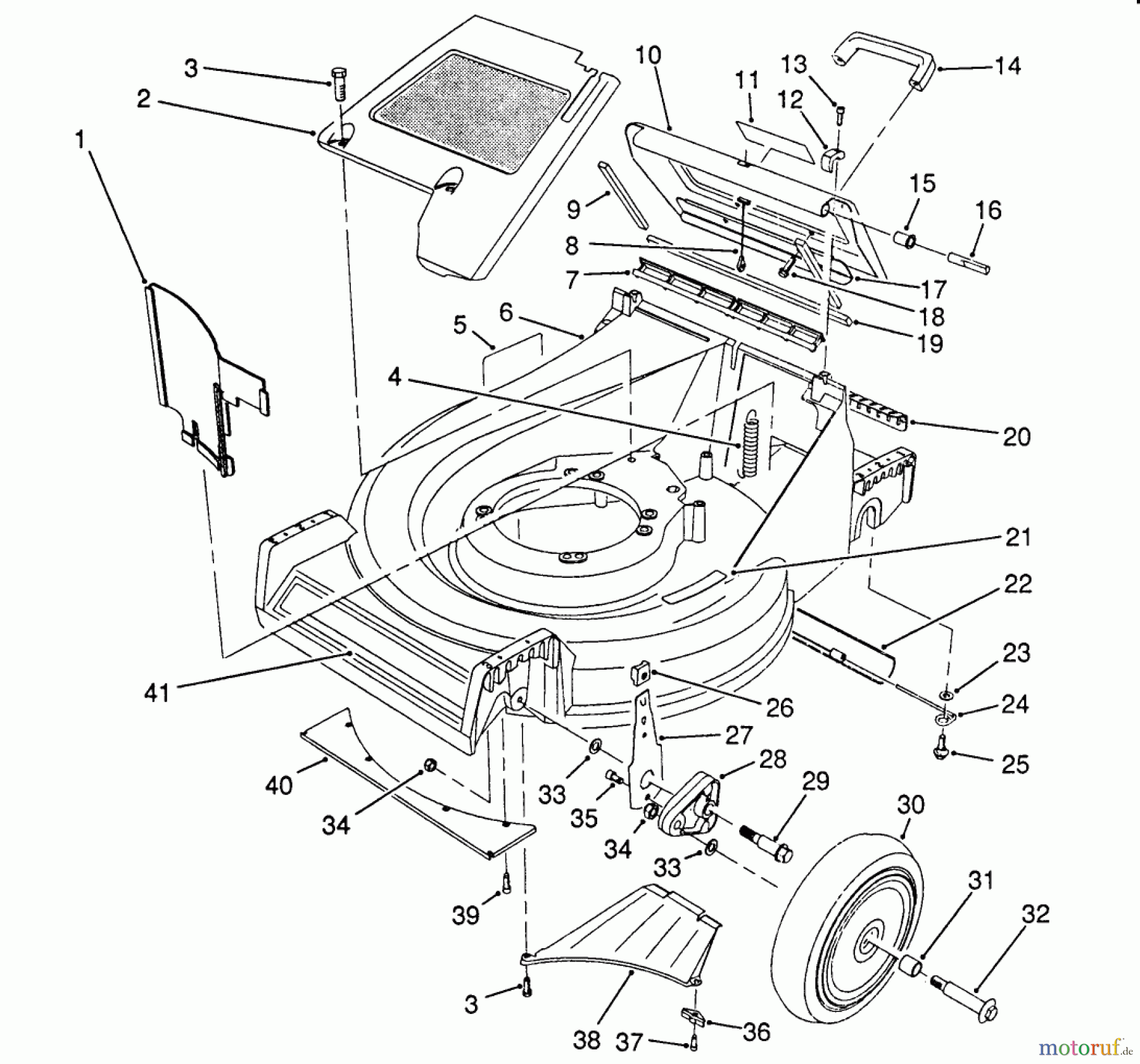 Toro Neu Mowers, Walk-Behind Seite 2 26680WG - Toro Lawnmower, 1990 (0000001-0999999) HOUSING ASSEMBLY
