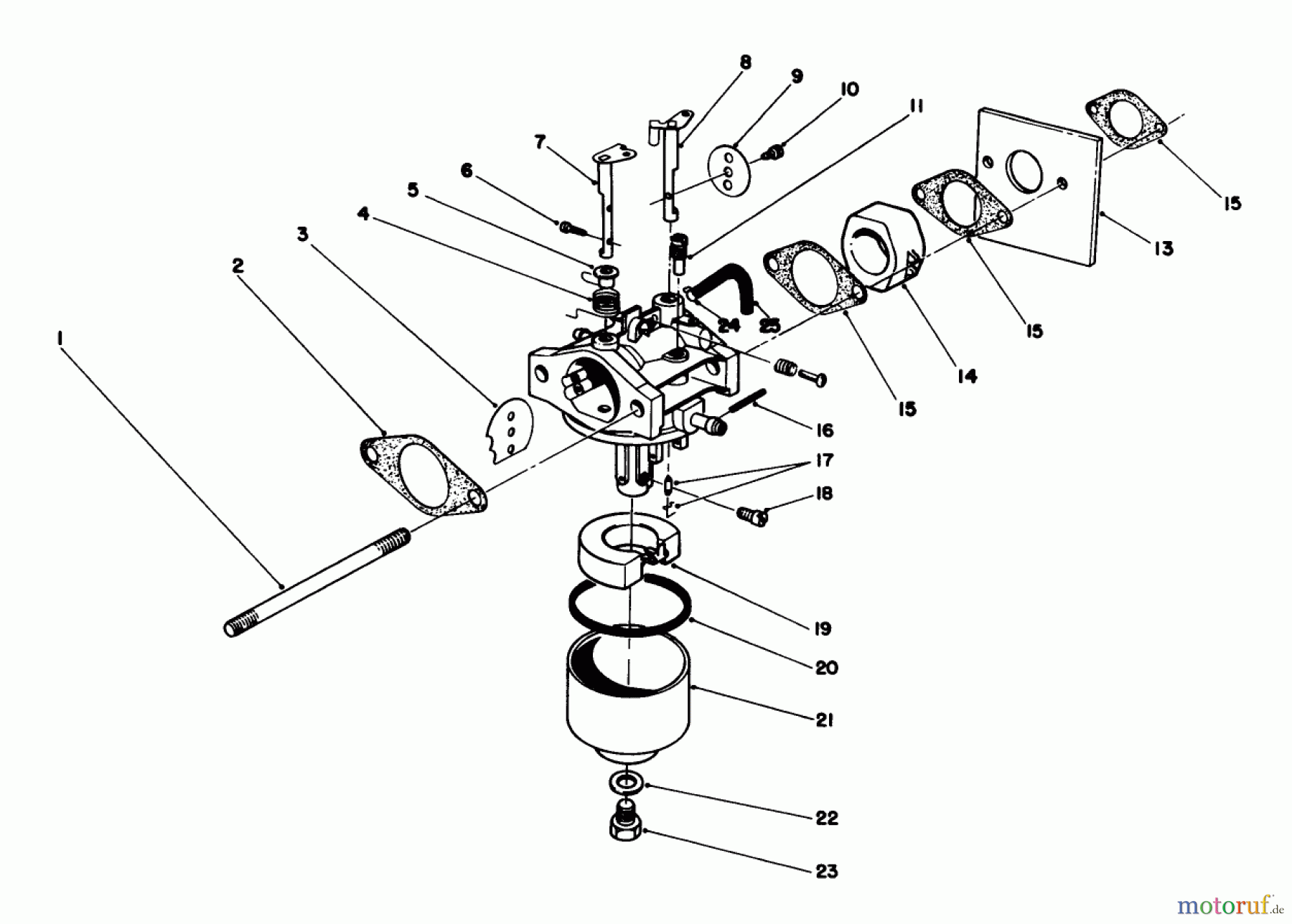 Toro Neu Mowers, Walk-Behind Seite 2 26682 - Toro Lawnmower, 1989 (9000001-9999999) CARBURETOR ASSEMBLY (ENGINE NO. 47PJ8)