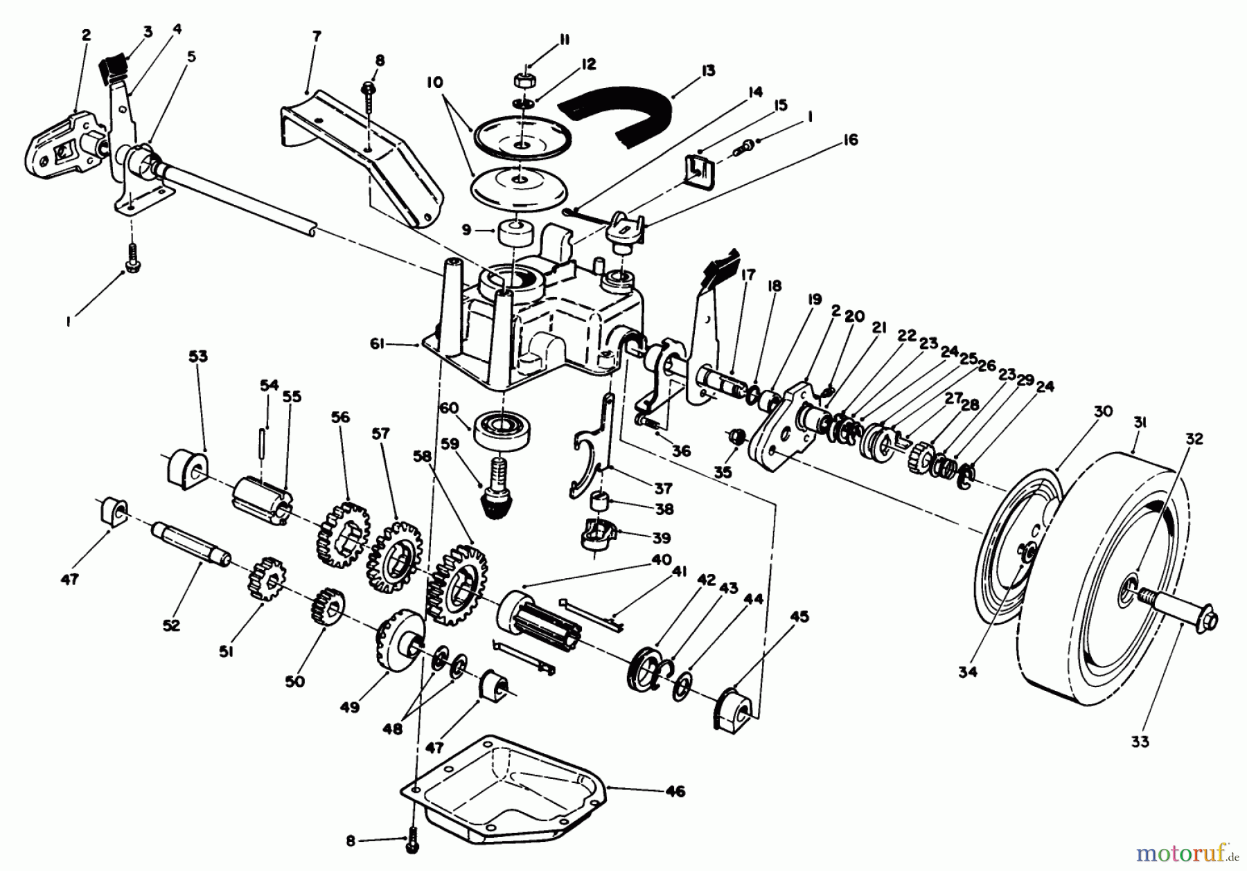 Toro Neu Mowers, Walk-Behind Seite 2 26682 - Toro Lawnmower, 1989 (9000001-9999999) GEAR CASE ASSEMBLY