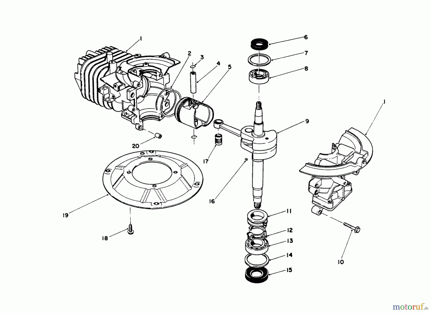 Toro Neu Mowers, Walk-Behind Seite 2 26682 - Toro Lawnmower, 1990 (0000001-0999999) CRANKSHAFT ASSEMBLY (ENGINE NO. 47PK9-2)
