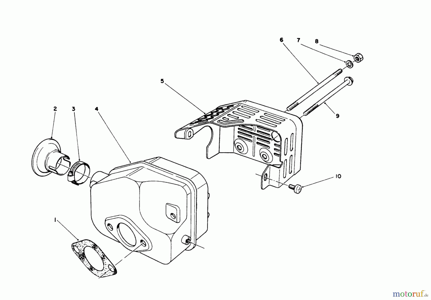 Toro Neu Mowers, Walk-Behind Seite 2 26682 - Toro Lawnmower, 1990 (0000001-0999999) MUFFLER ASSEMBLY (ENGINE NO. 47PK9-2)